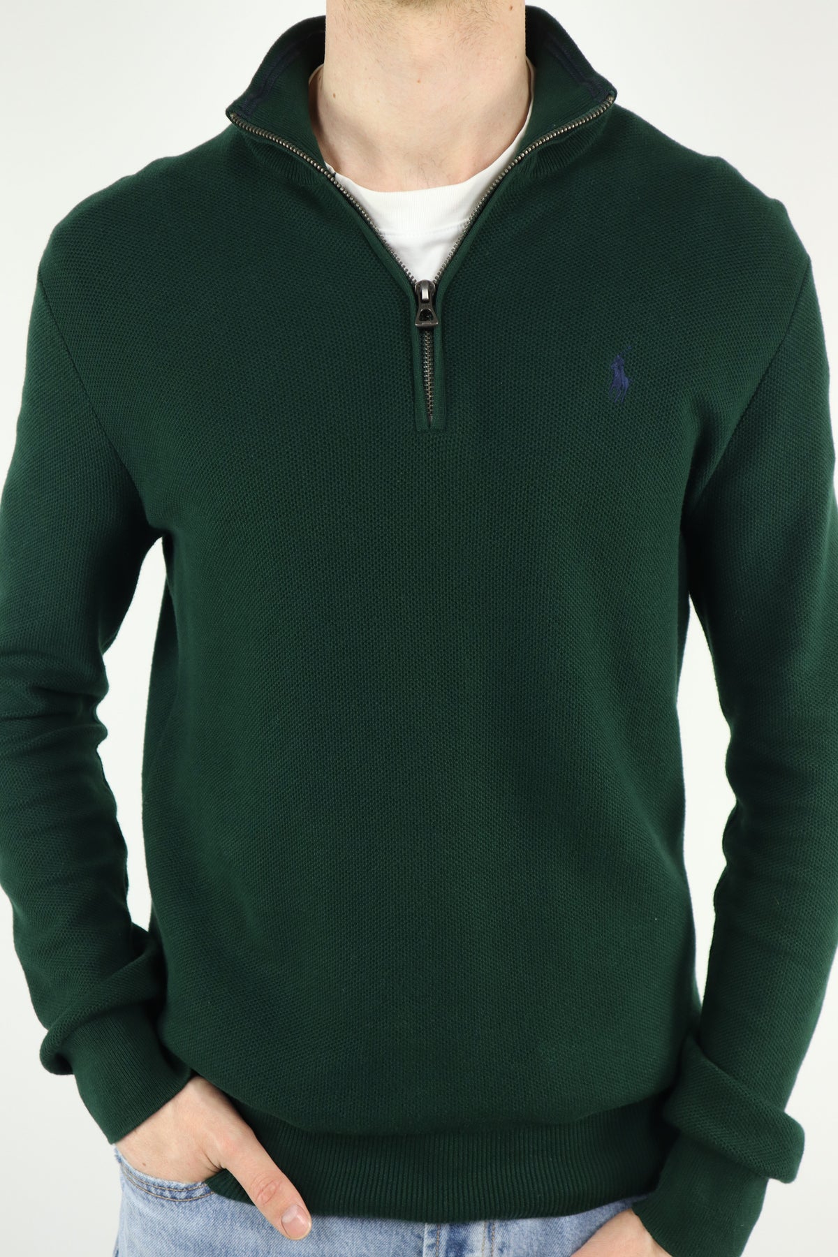 Ralph Lauren trui met kwart rits - S