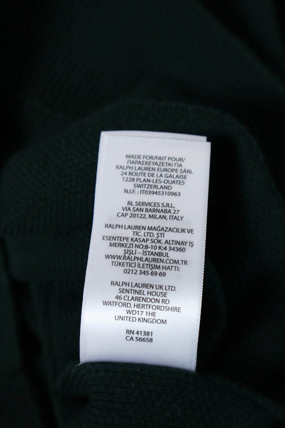Ralph Lauren trui met kwart rits - S