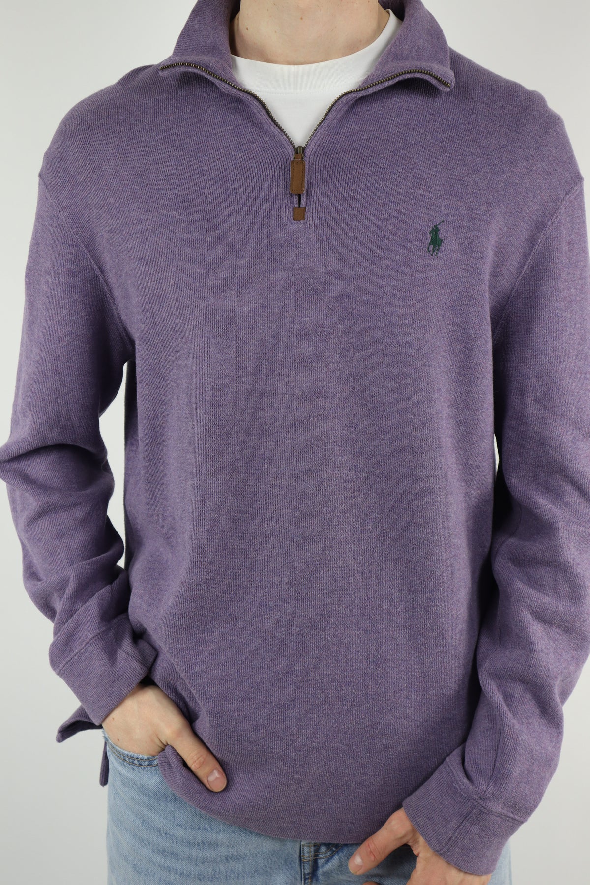 Ralph Lauren trui met kwart rits - L