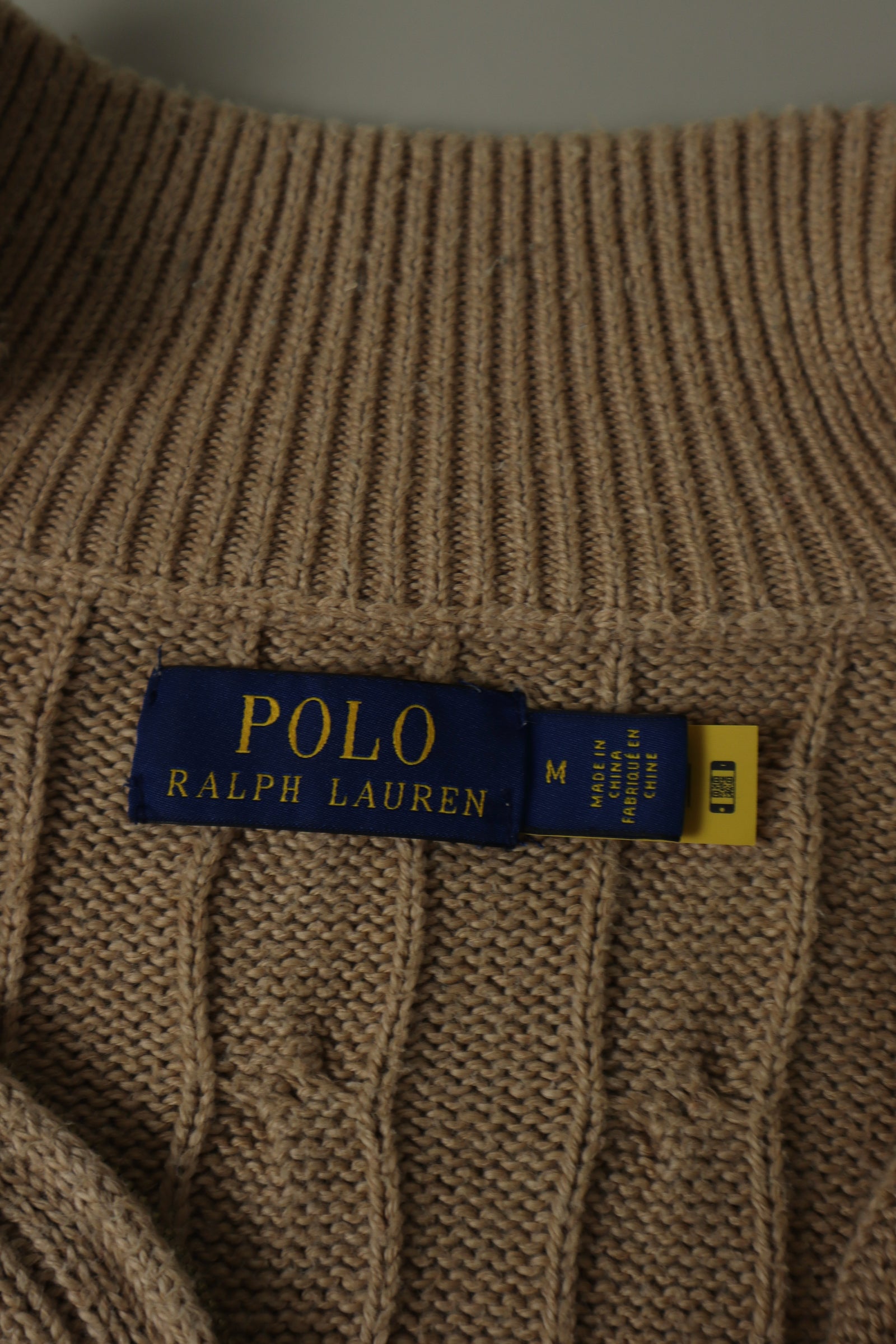Ralph Lauren kabel quarter zip - M