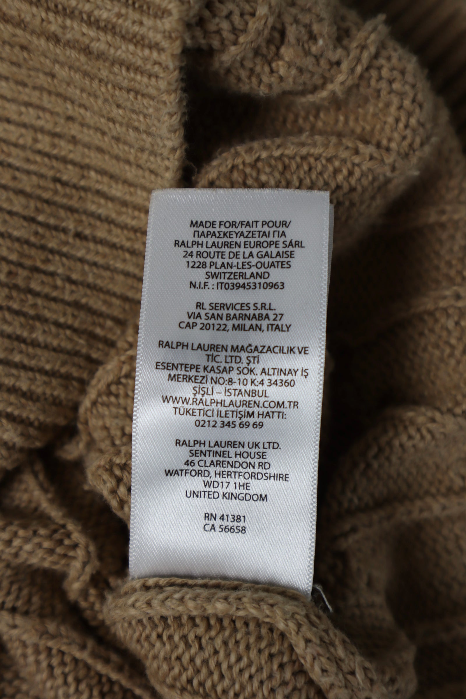 Ralph Lauren kabel quarter zip - M