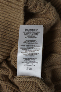 Ralph Lauren kabeltrui met kwart rits - M