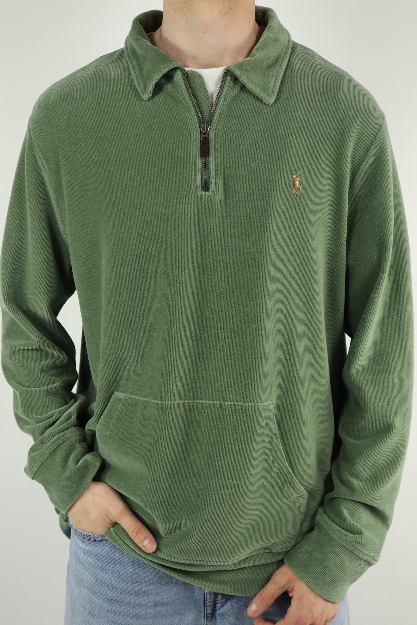 Ralph Lauren corduroy quarter zip - XL
