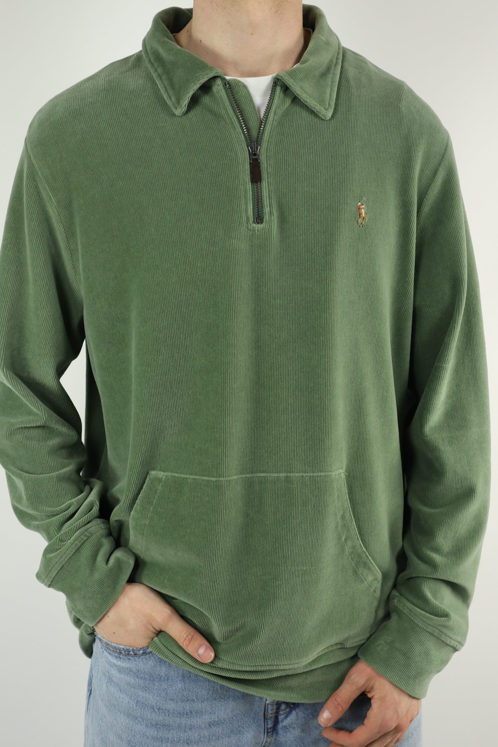 Ralph Lauren corduroy quarter zip - XL