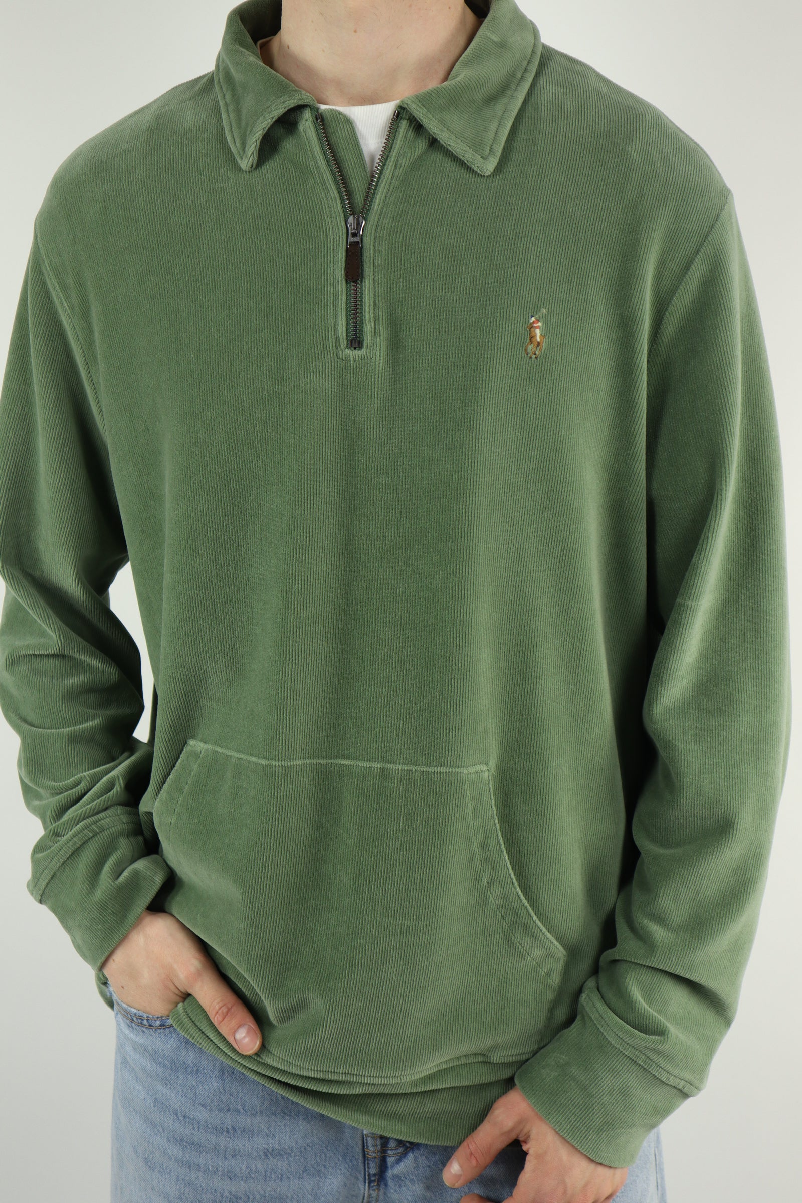 Ralph Lauren corduroy quarter zip - XL