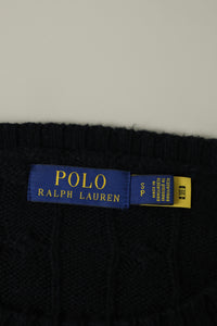 Ralph Lauren kabeltrui met ronde hals - S