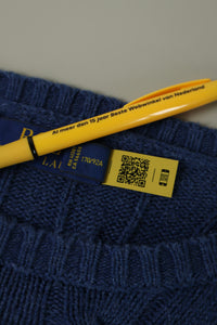 Ralph Lauren kabeltrui met ronde hals - S