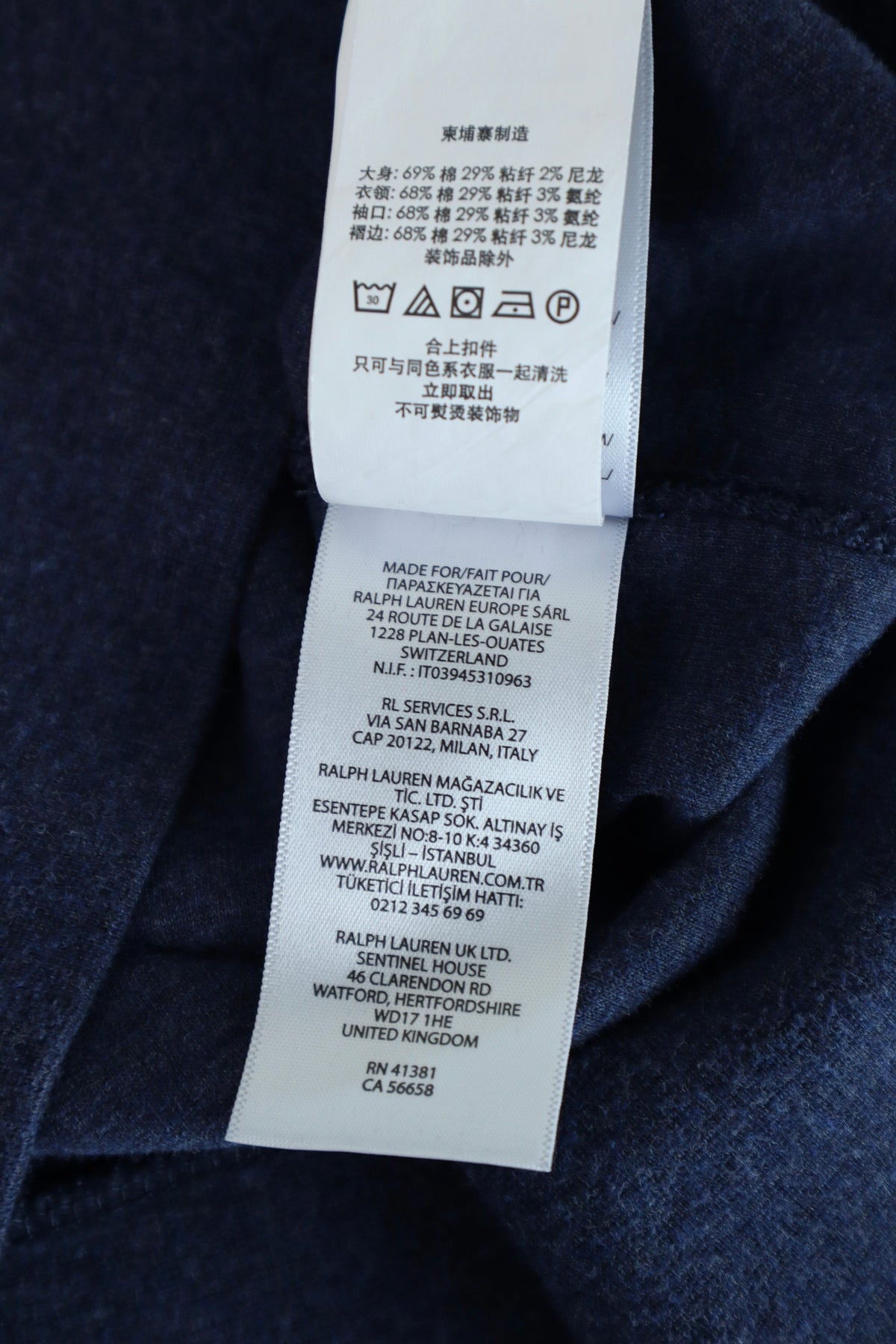 Ralph Lauren trui met kwart rits - S