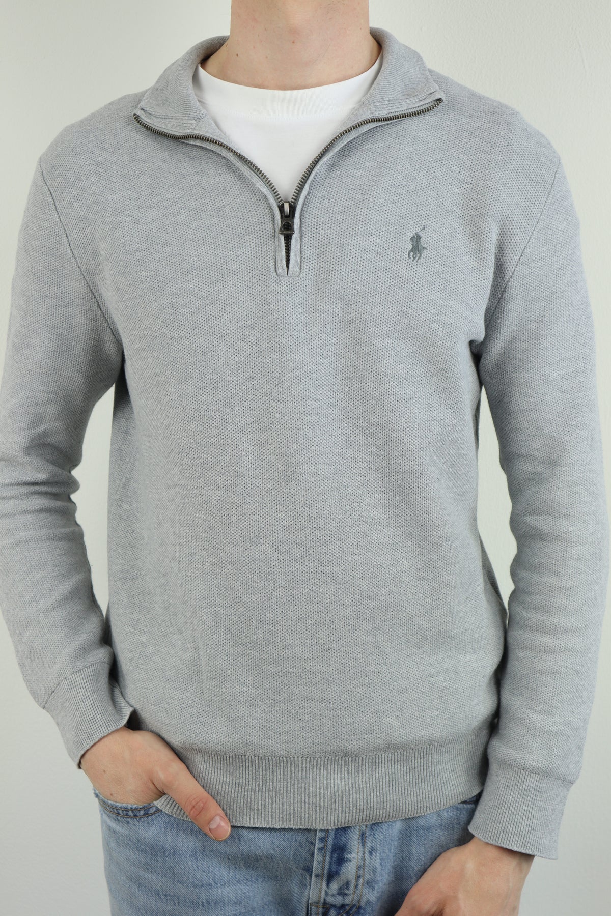 Ralph Lauren trui met kwart rits - M