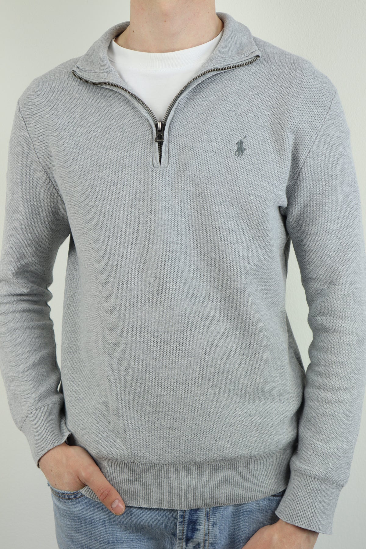 Ralph Lauren trui met kwart rits - M