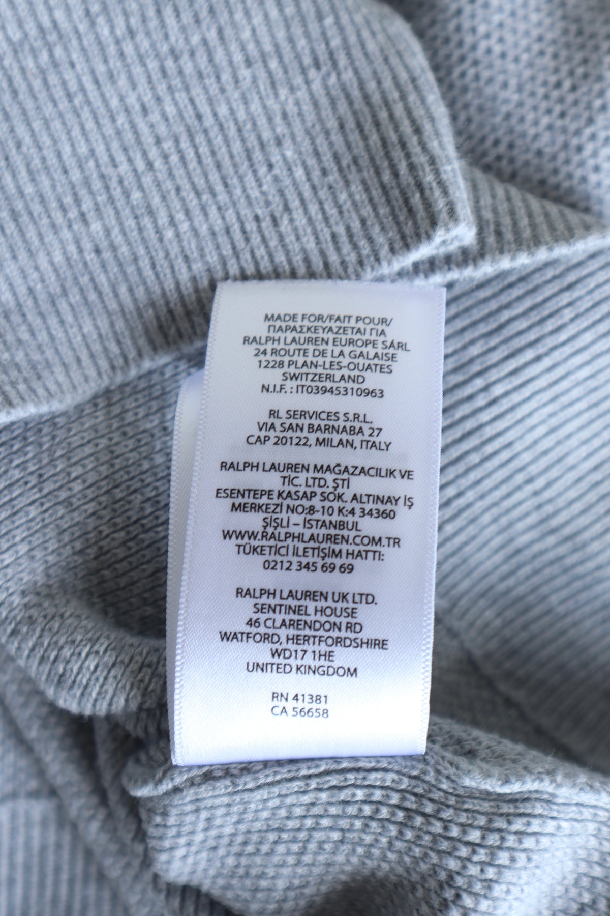 Ralph Lauren trui met kwart rits - M