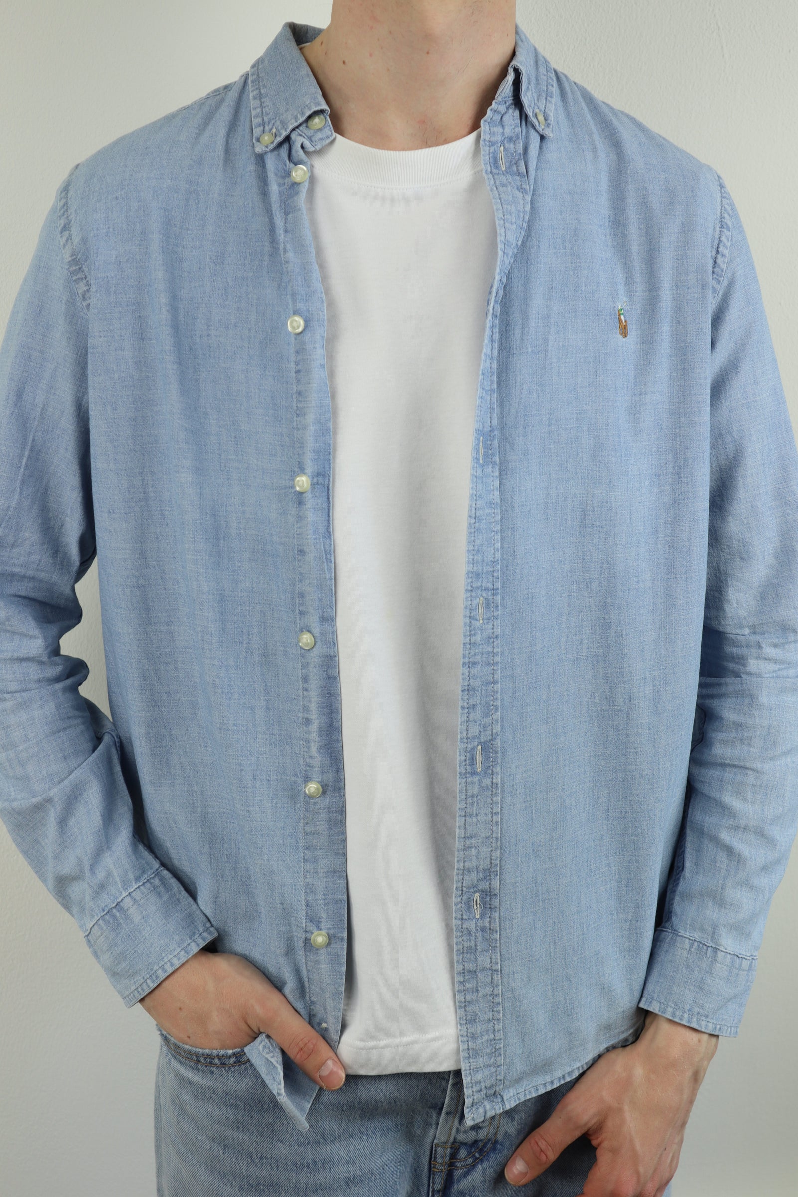 Ralph Lauren denim overhemd - S