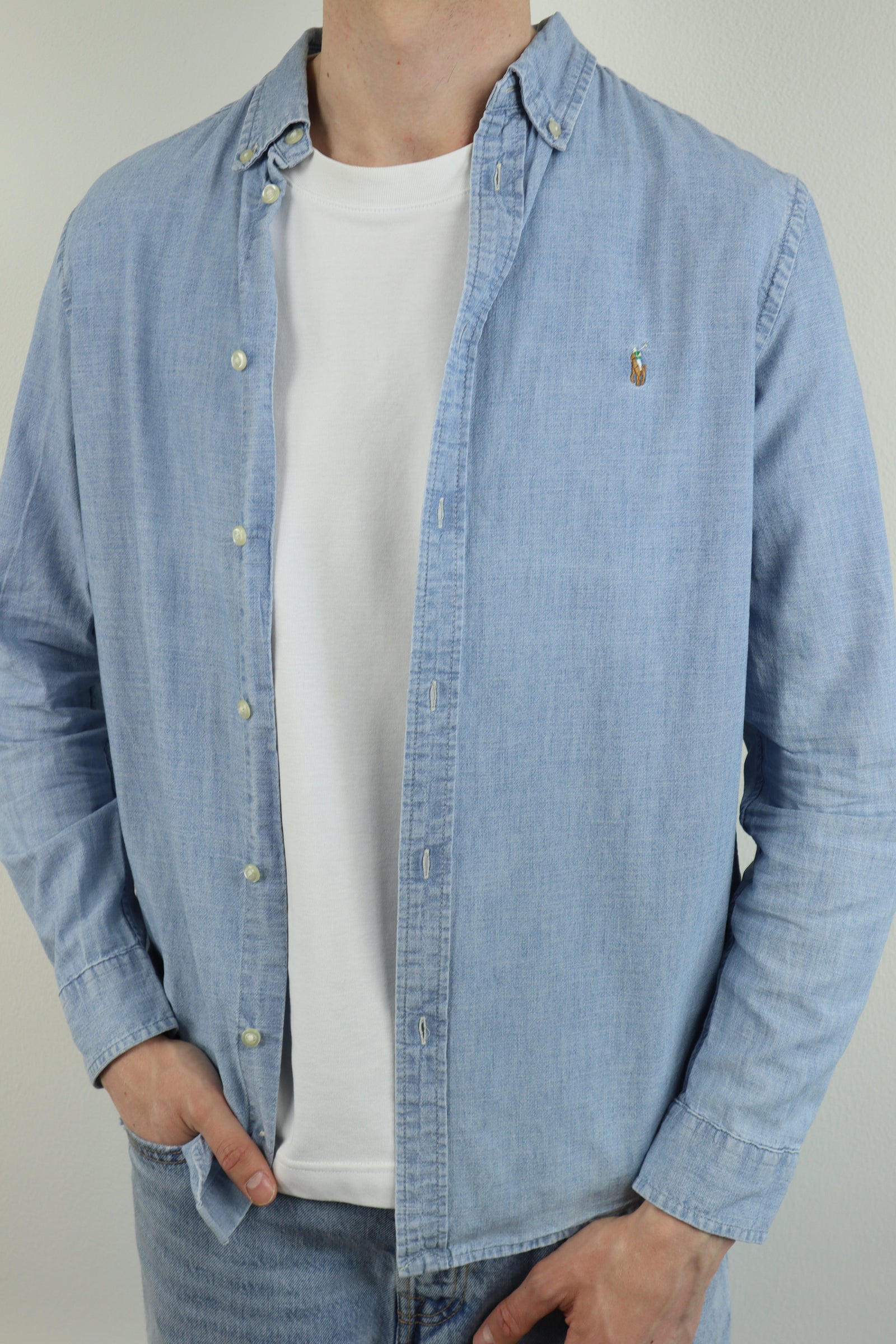 Ralph Lauren denim overhemd - S