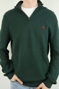 Ralph Lauren trui met kwart rits - L