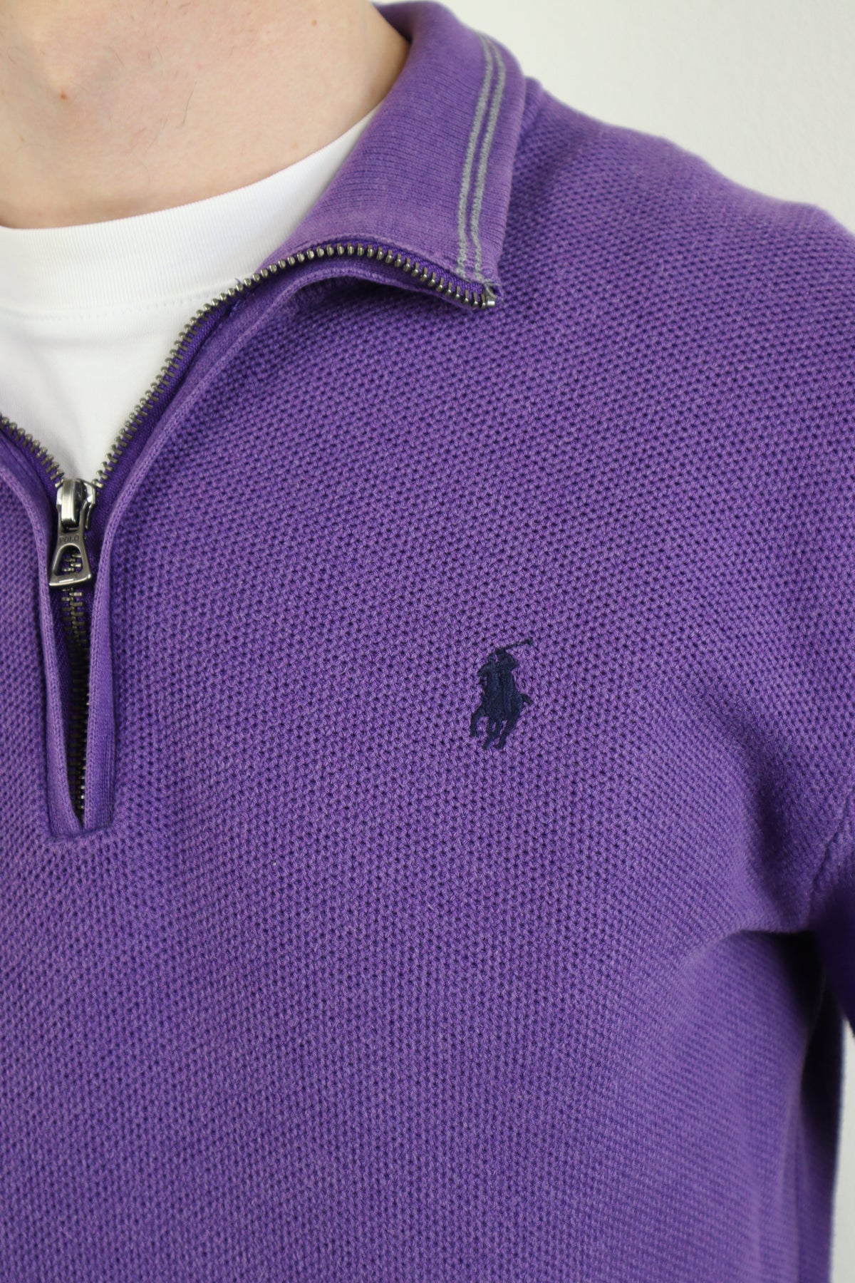 Ralph Lauren trui met kwart rits - S