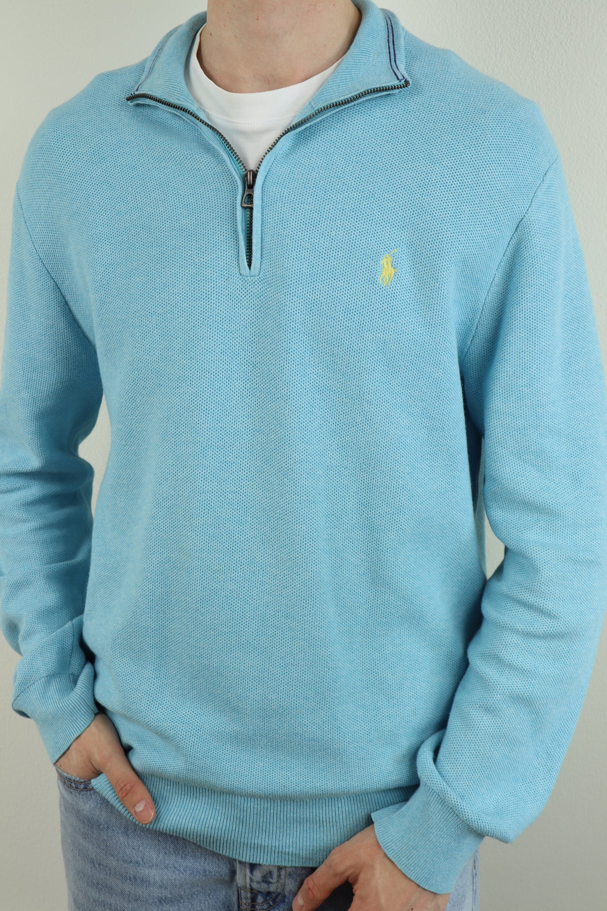 Ralph Lauren trui met kwart rits - L