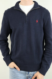Ralph Lauren trui met kwart rits - M
