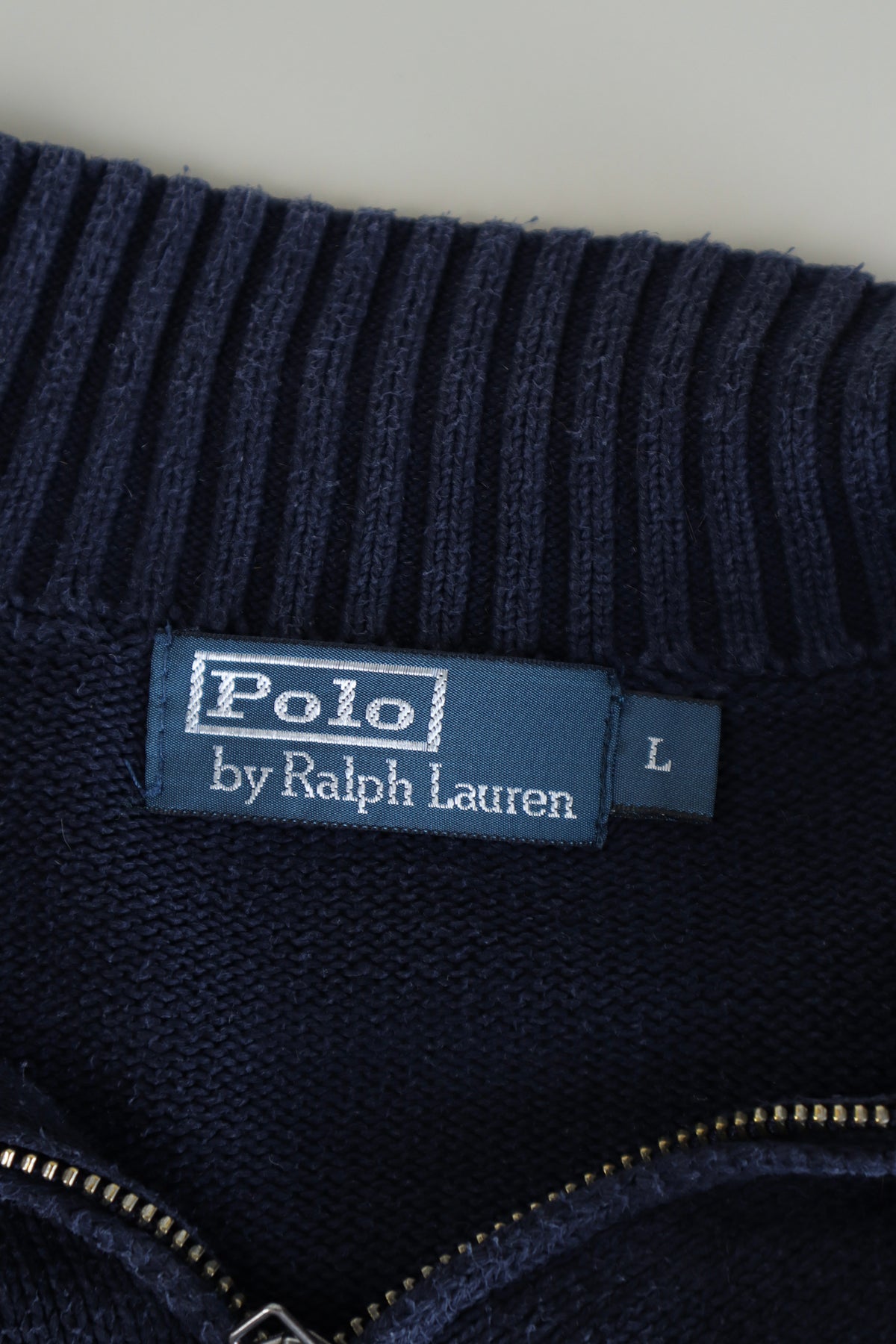 Ralph Lauren trui met kwart rits - M