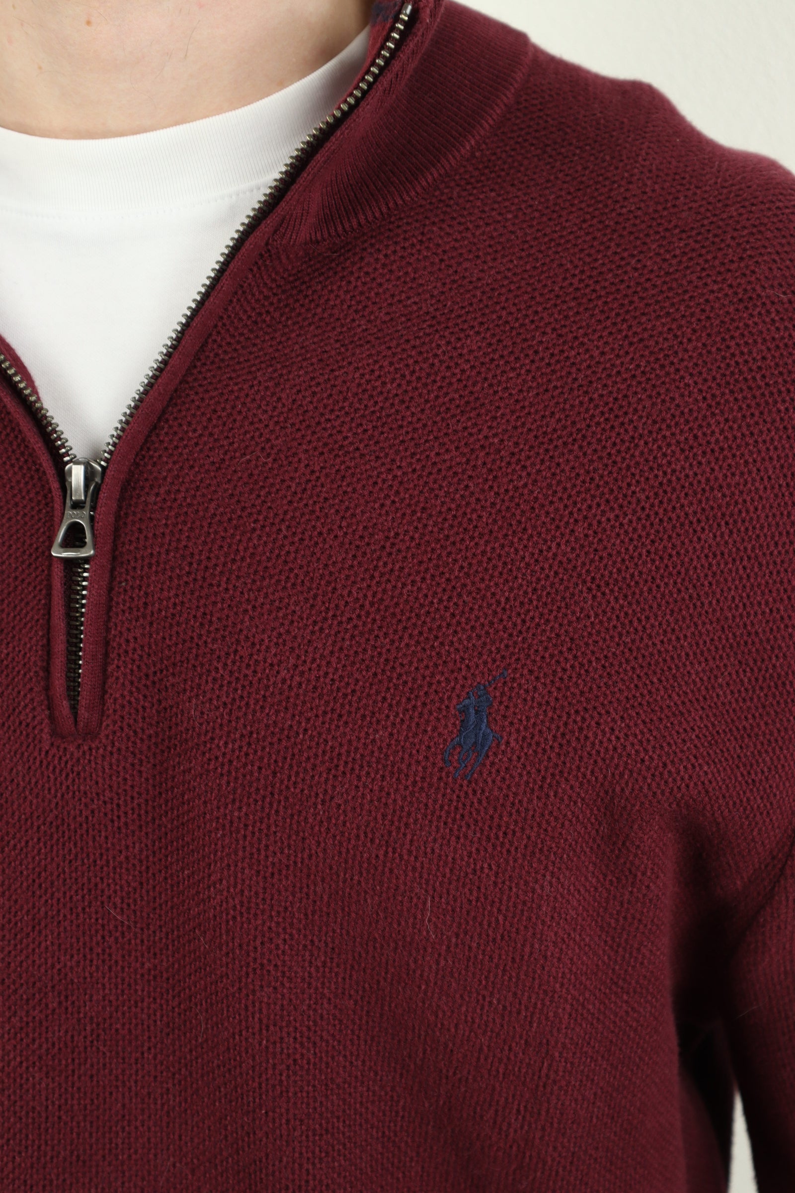 Ralph Lauren trui met kwart rits - L