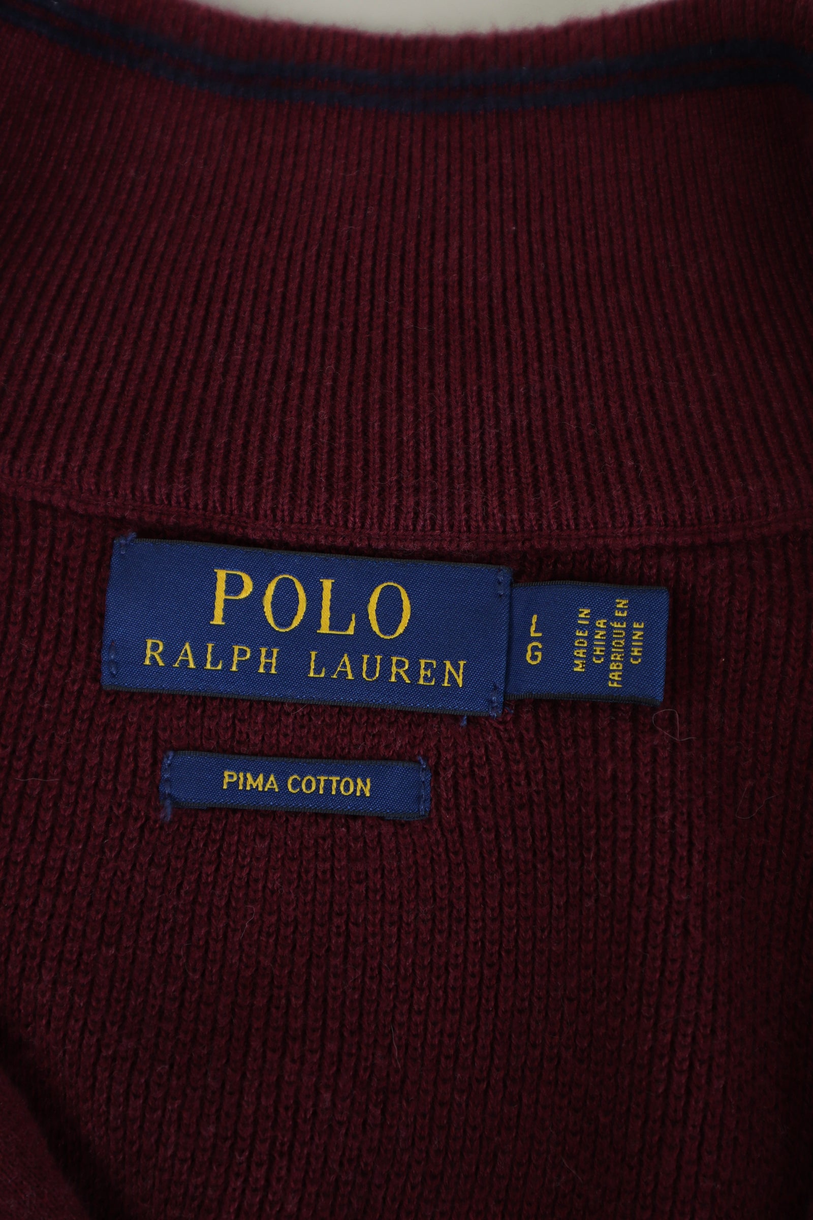 Ralph Lauren trui met kwart rits - L