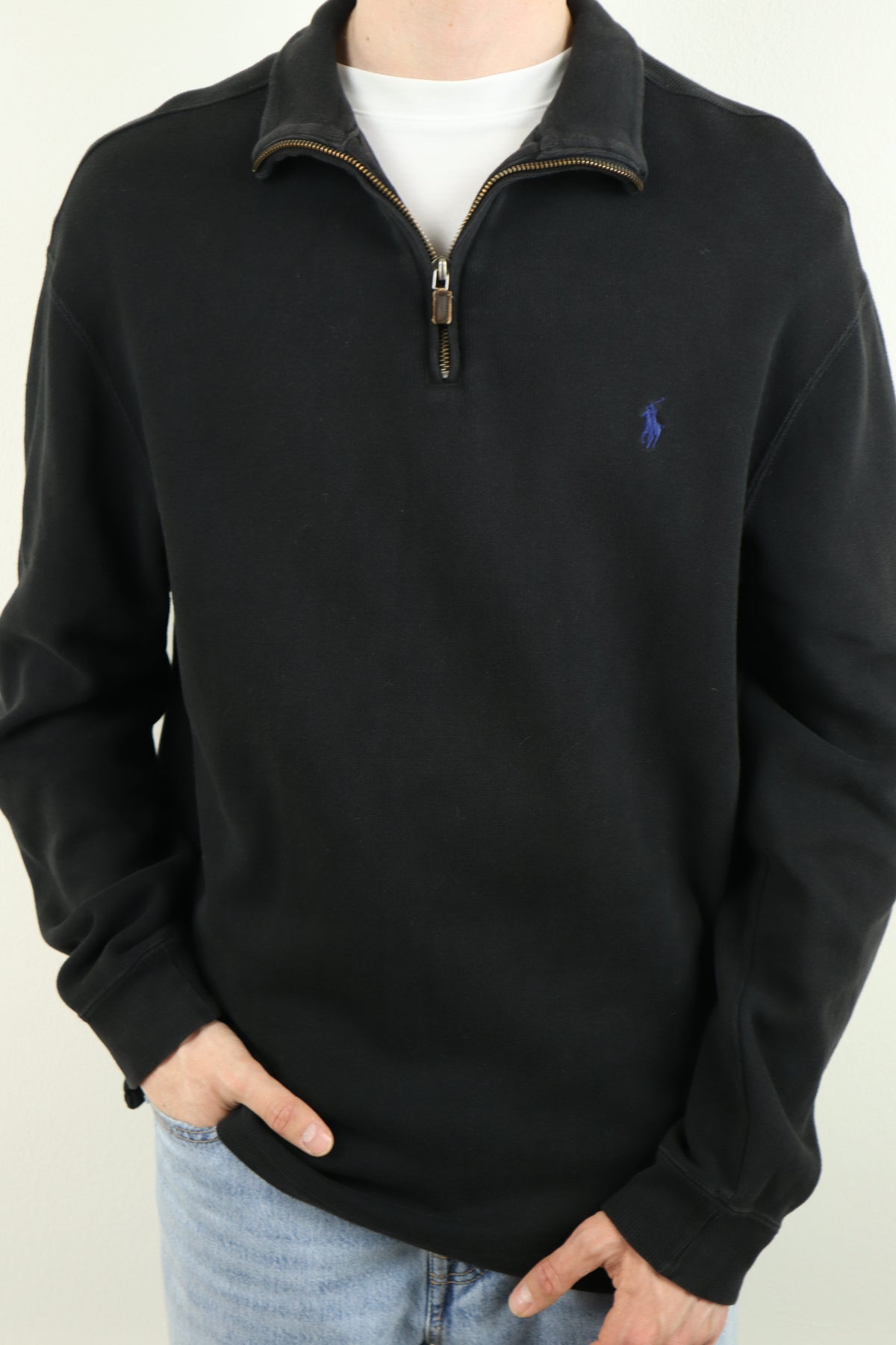 Ralph Lauren trui met kwart rits - L