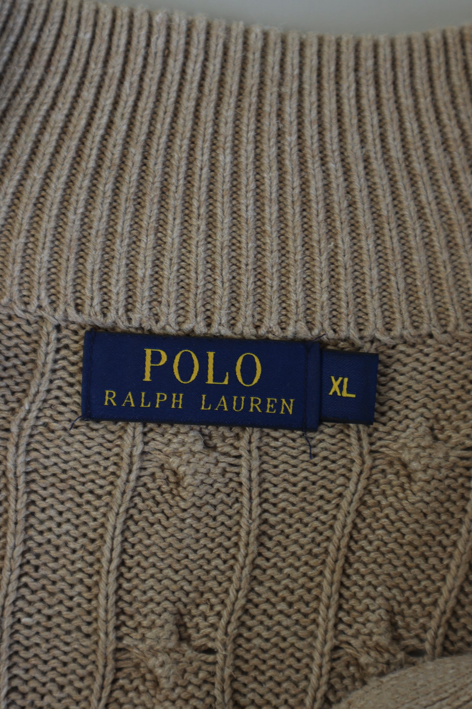 Ralph Lauren kabel quarter zip - XL