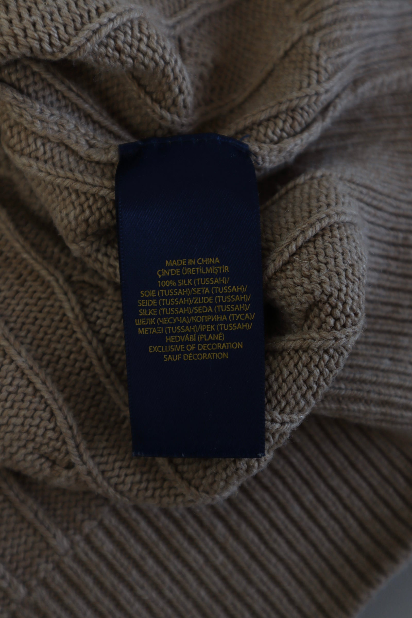 Ralph Lauren kabel quarter zip - XL