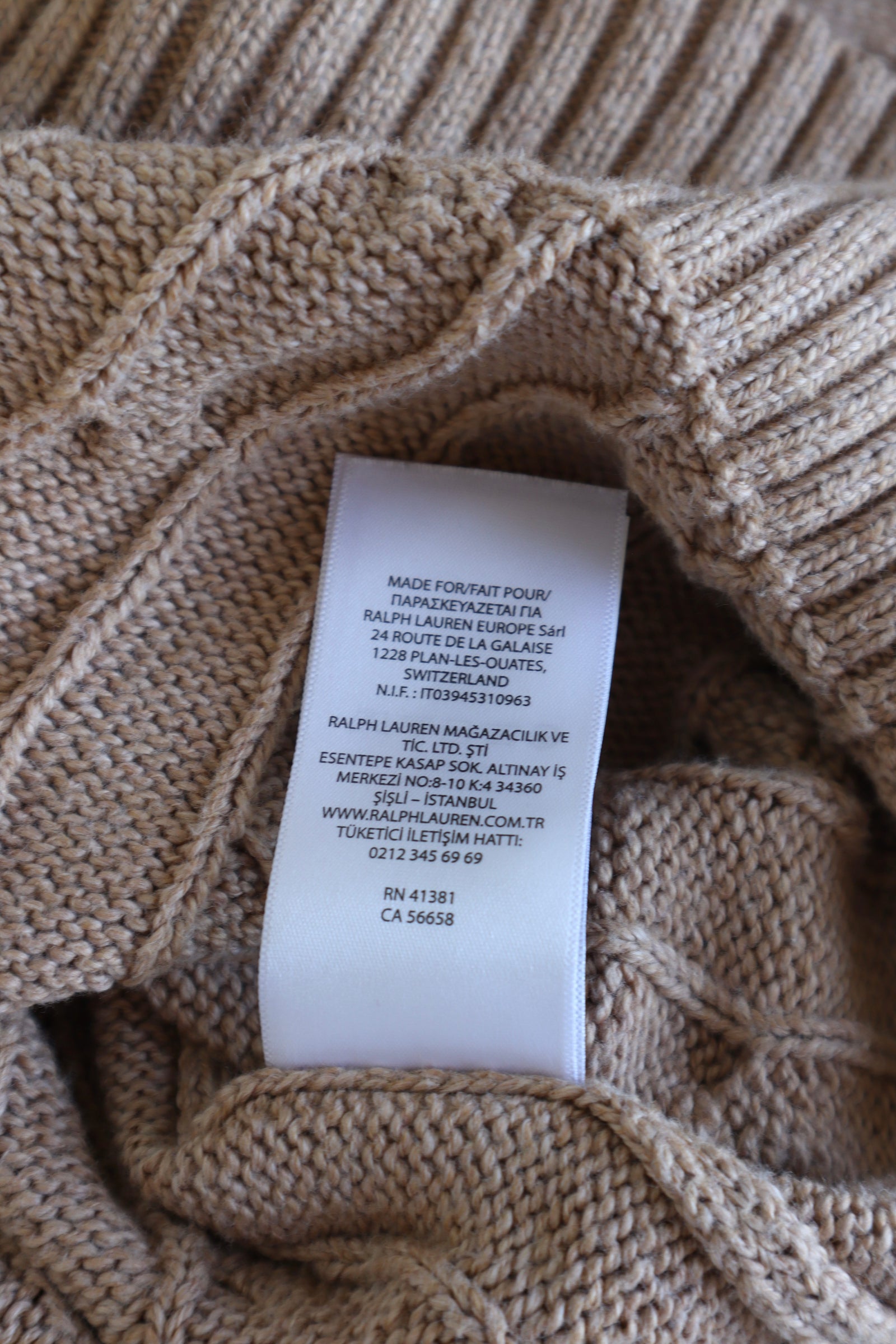 Ralph Lauren kabeltrui - XL