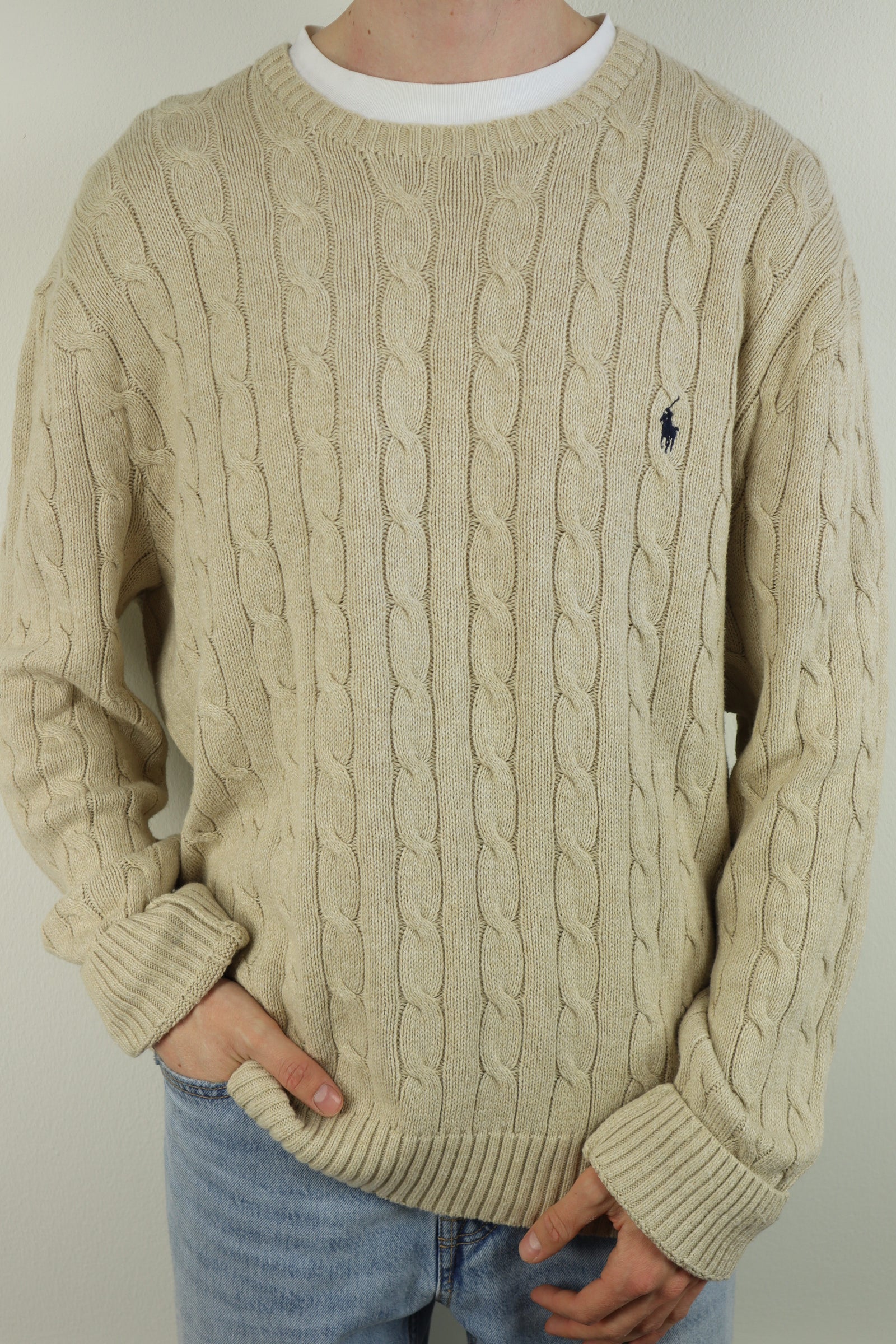Ralph Lauren kabeltrui - XXL