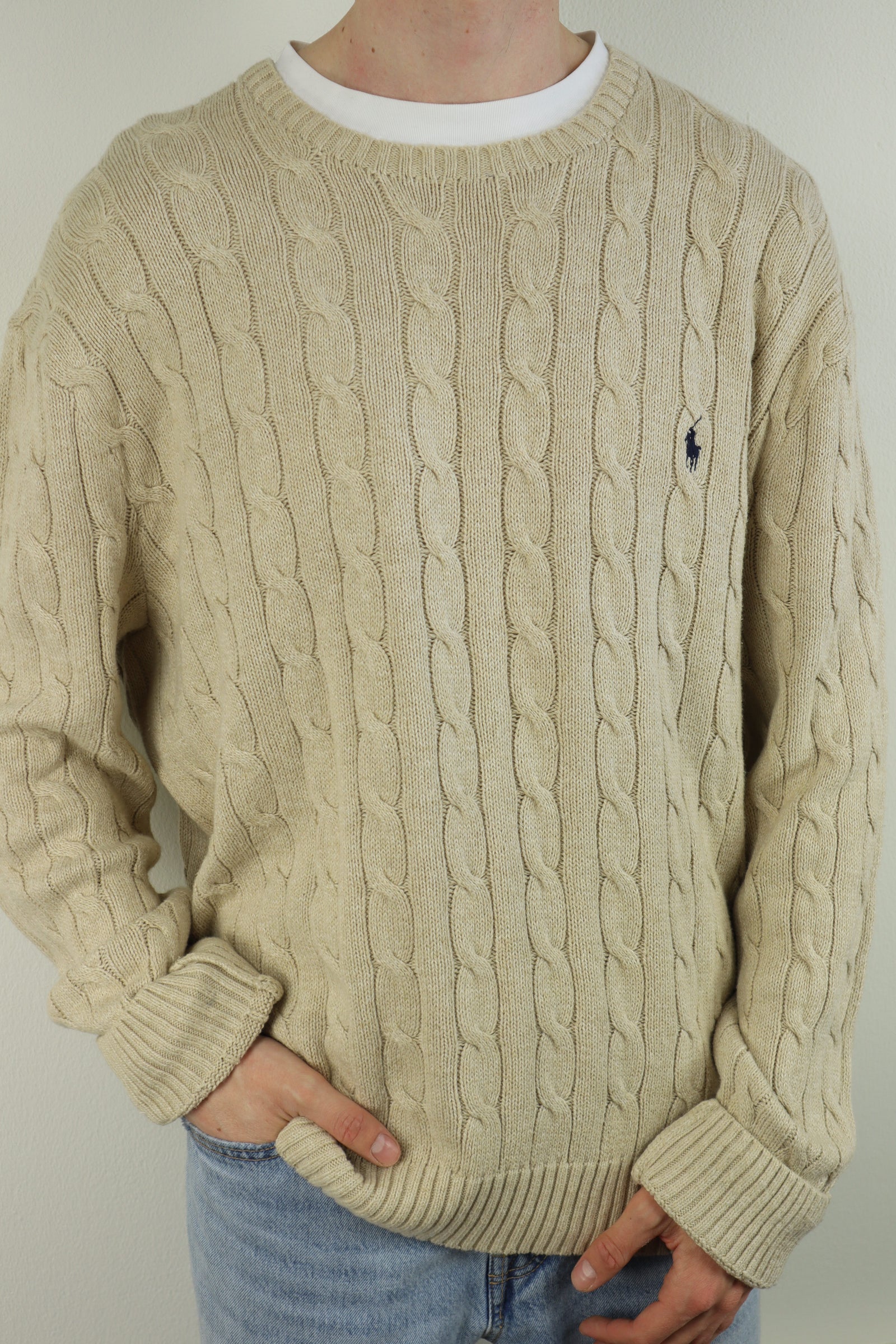 Ralph Lauren kabeltrui - XXL
