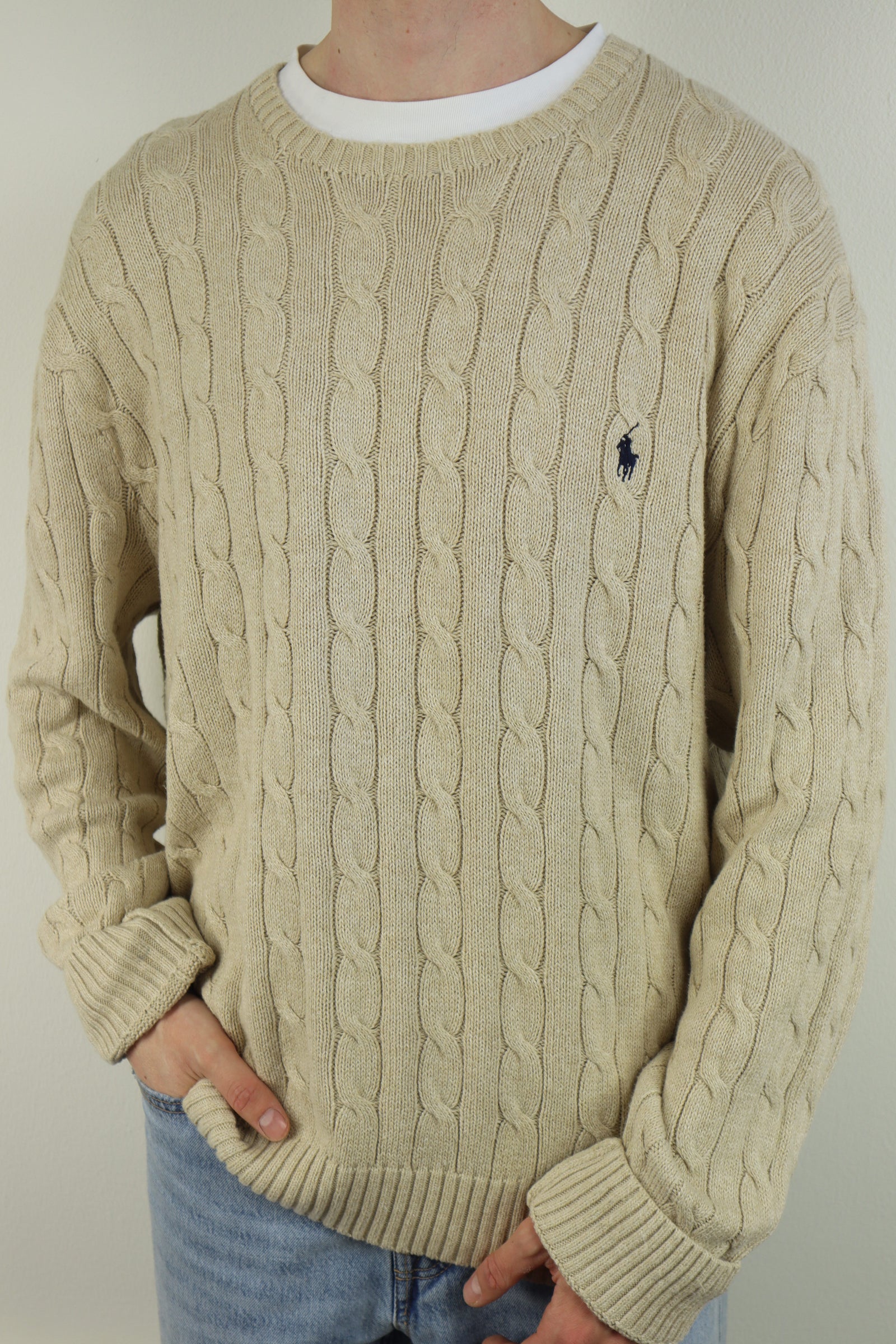 Ralph Lauren kabeltrui - XXL