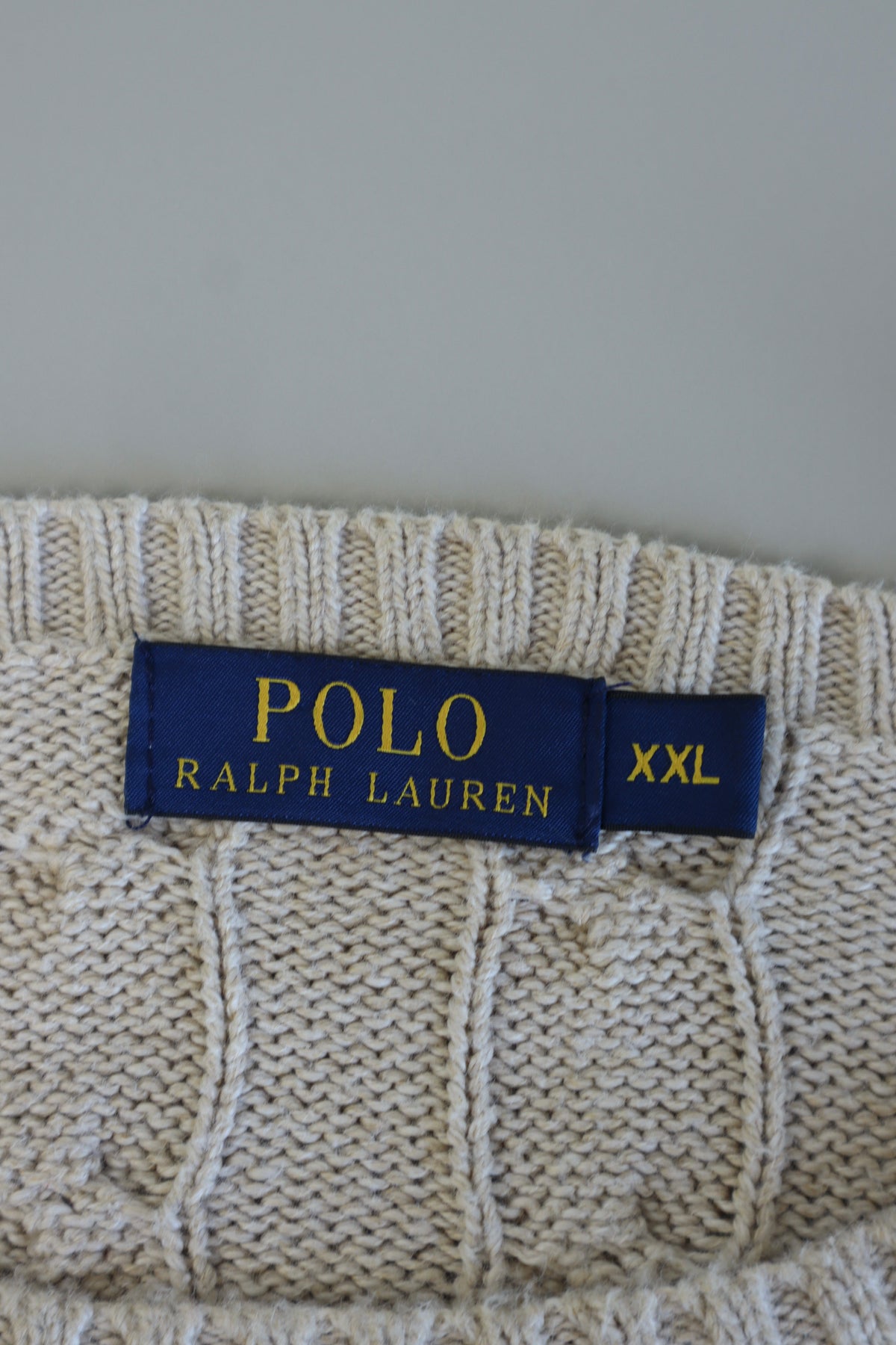 Ralph Lauren kabeltrui met ronde hals - XXL