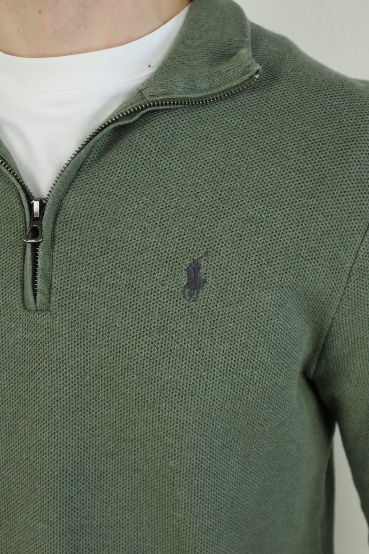 Ralph Lauren trui met kwart rits - M
