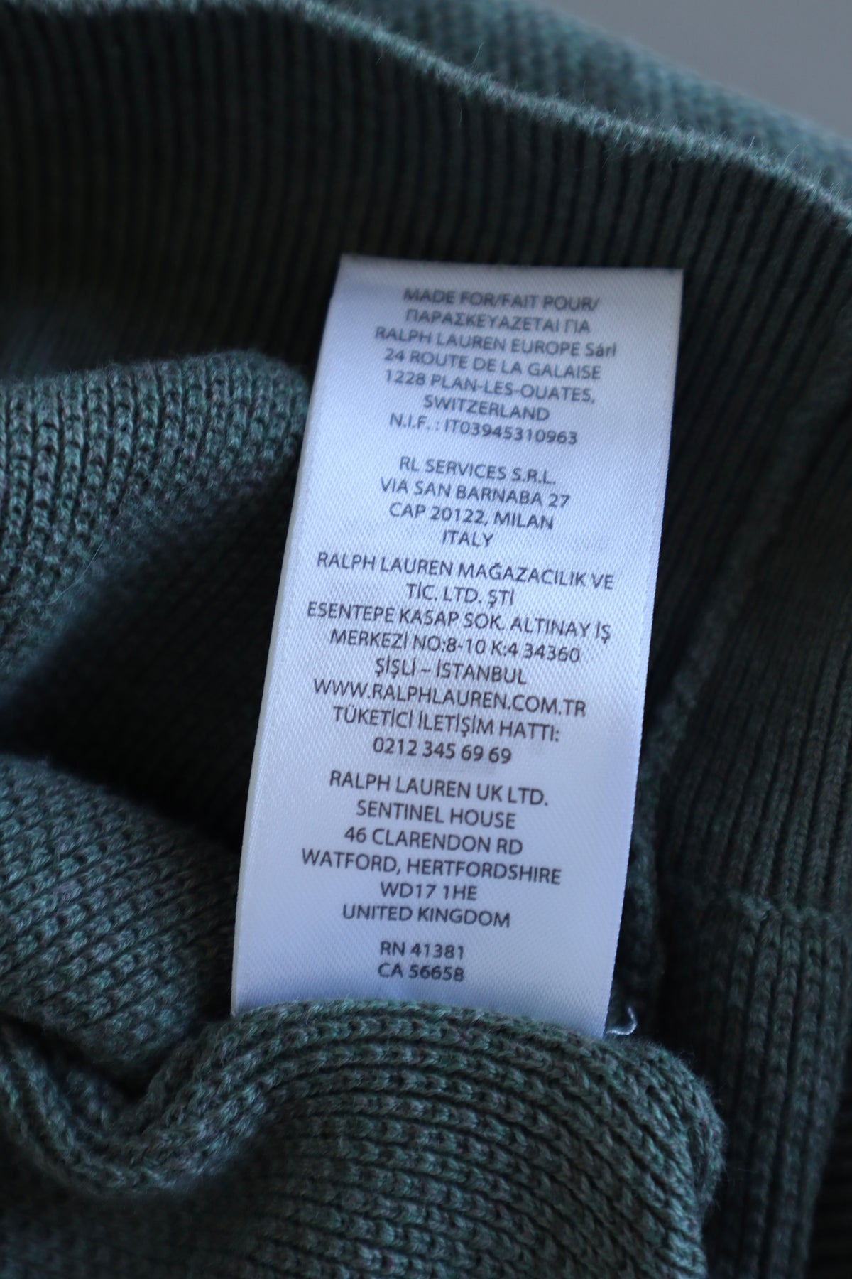Ralph Lauren trui met kwart rits - M