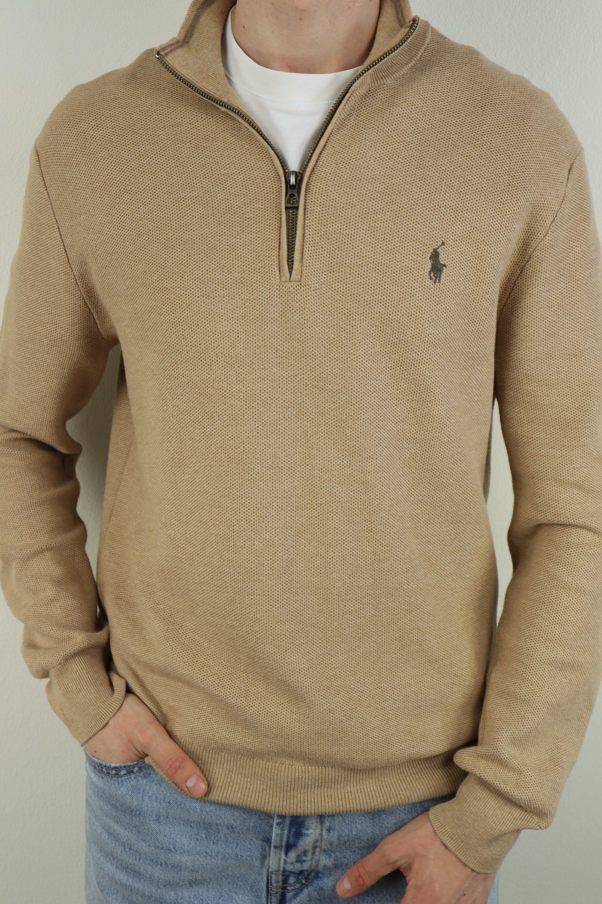 Ralph Lauren trui met kwart rits - M
