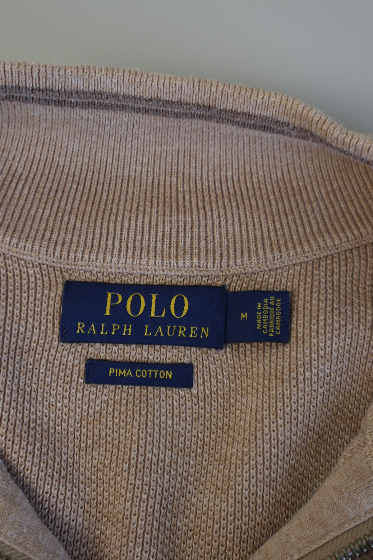 Ralph Lauren trui met kwart rits - M