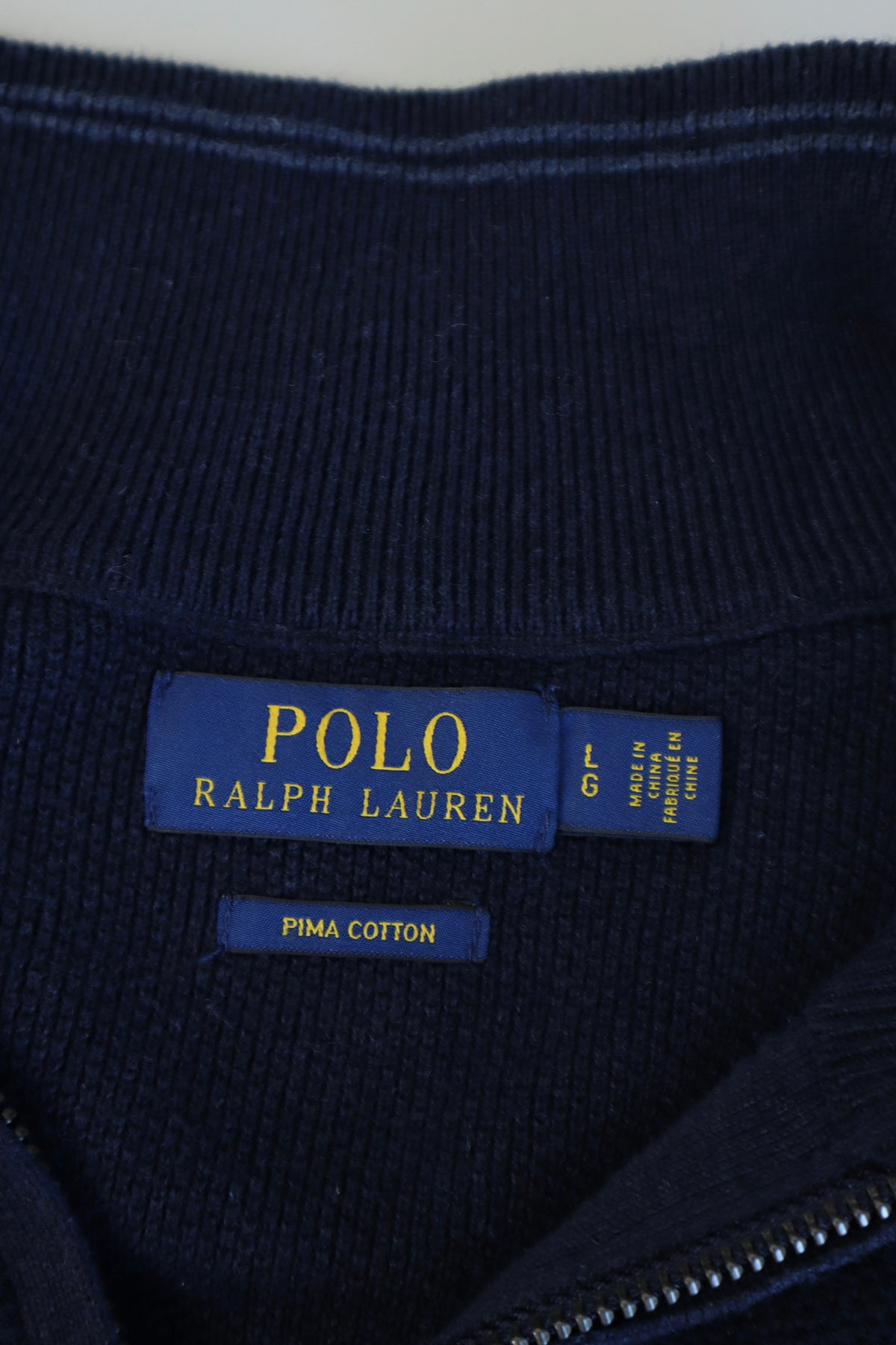 Ralph Lauren trui met kwart rits - L