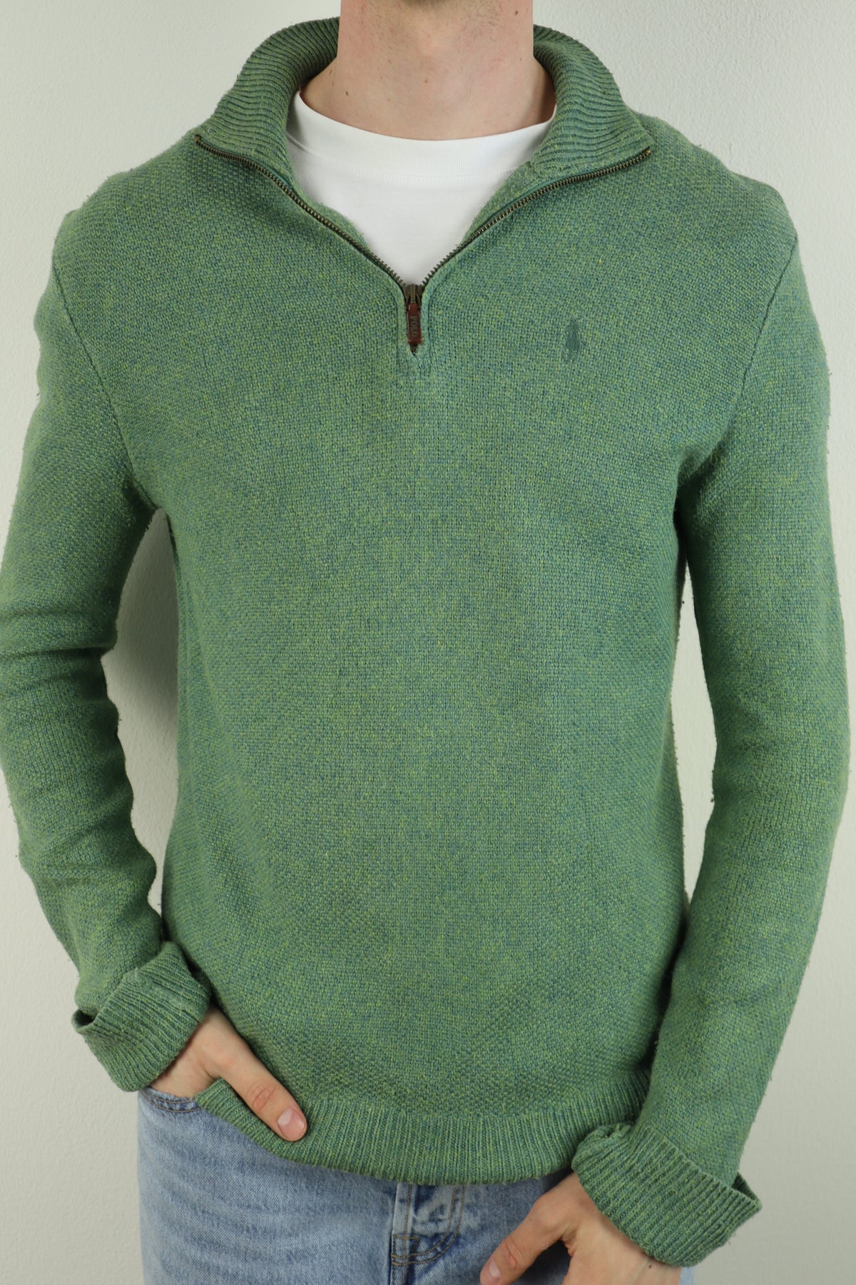 Ralph Lauren trui met kwart rits - M/L
