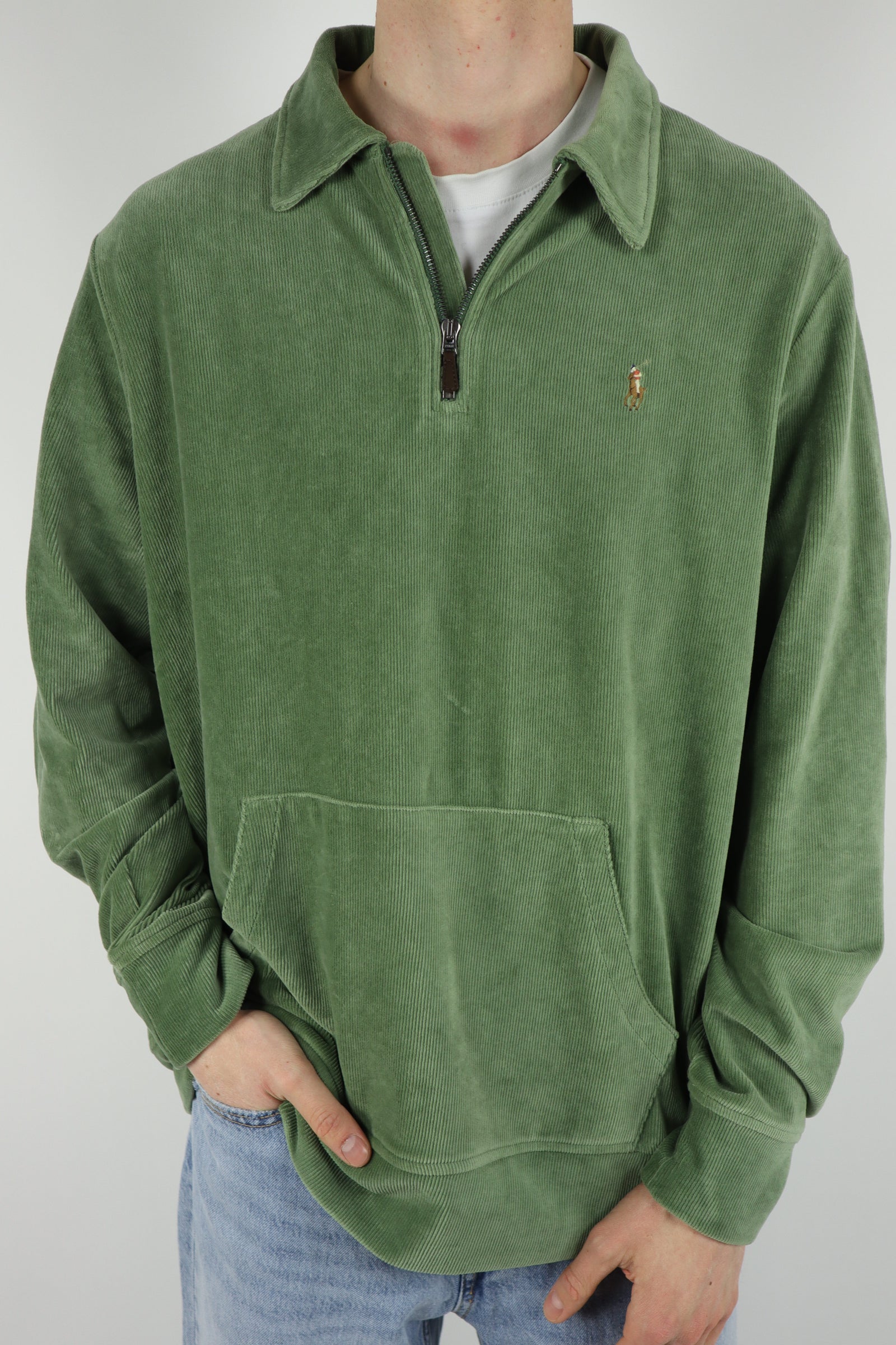 Ralph Lauren corduroy quarter zip - XL