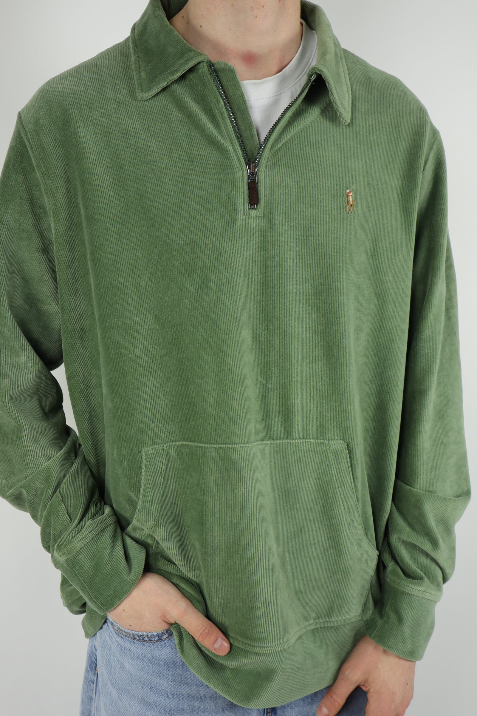 Ralph Lauren corduroy quarter zip - XL