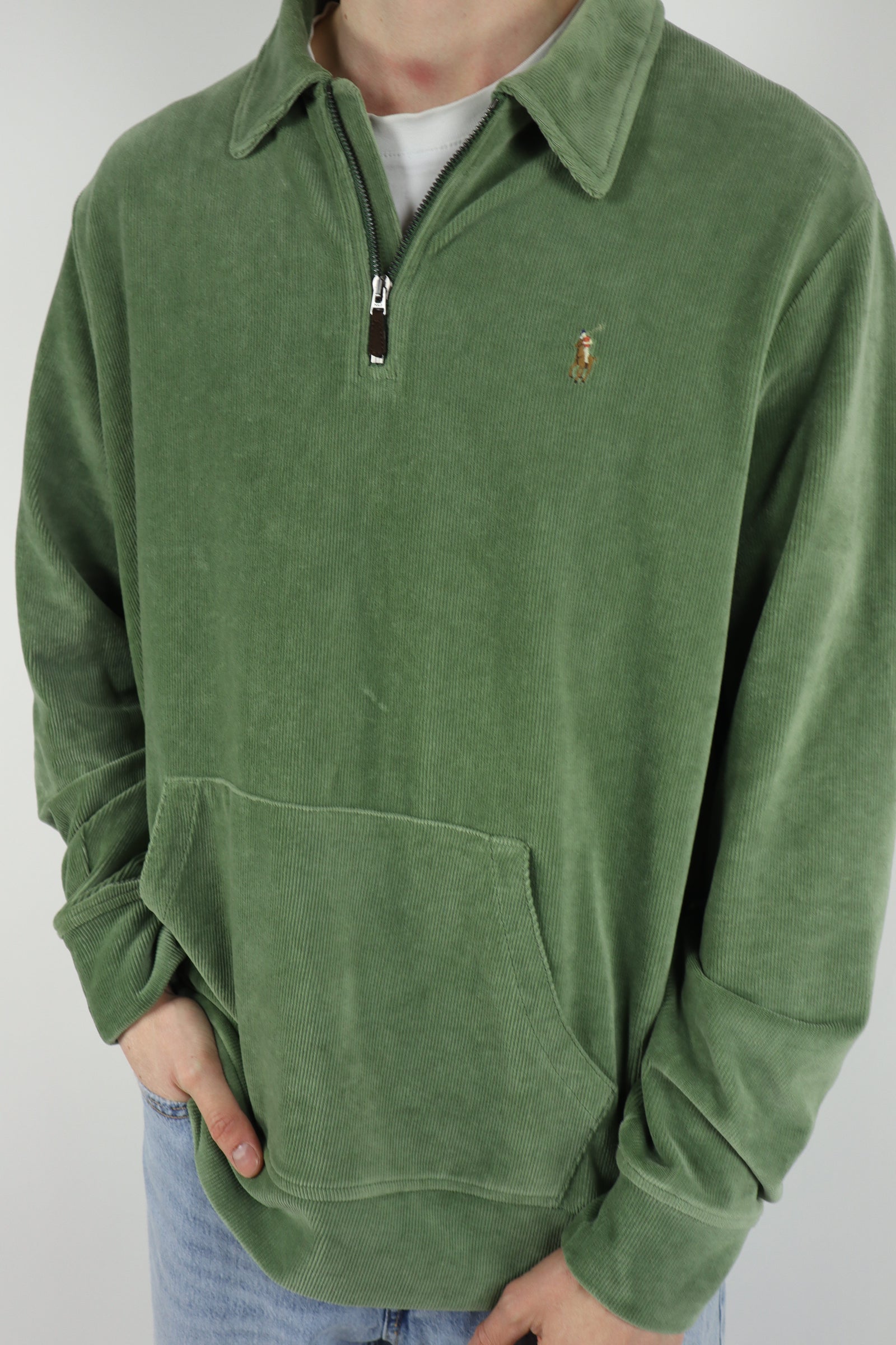Ralph Lauren corduroy quarter zip - XL