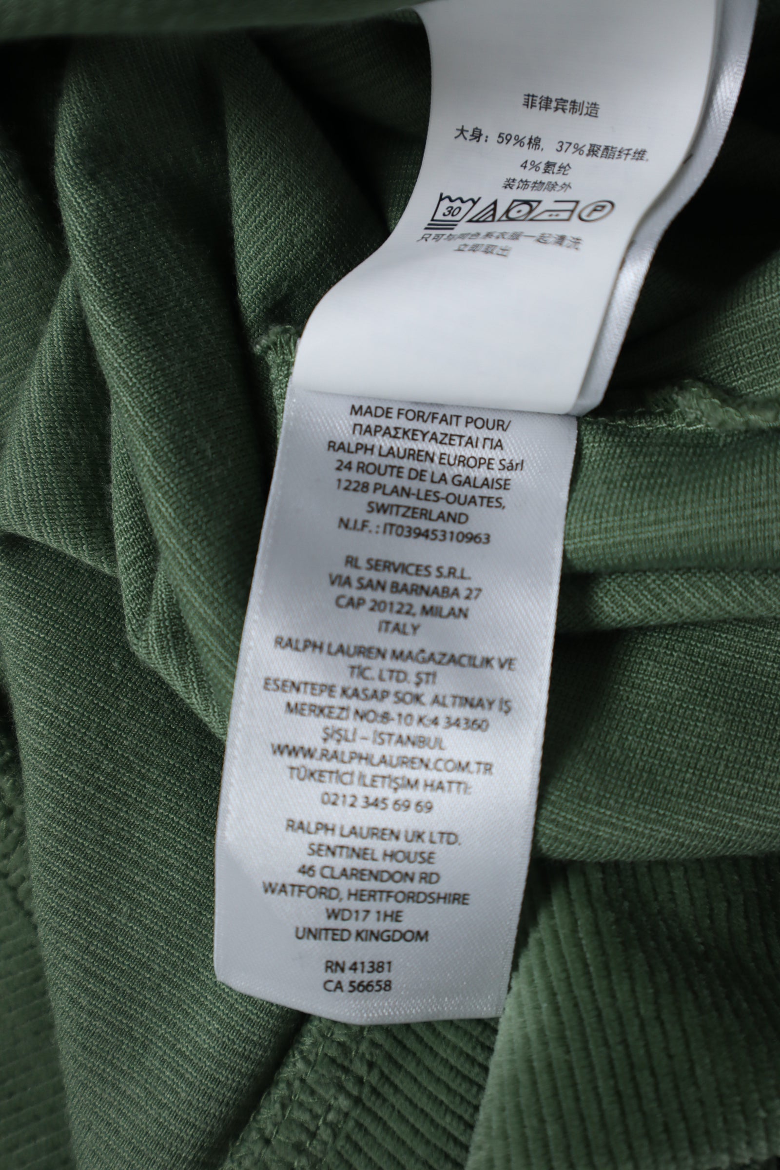Ralph Lauren corduroy quarter zip - XL