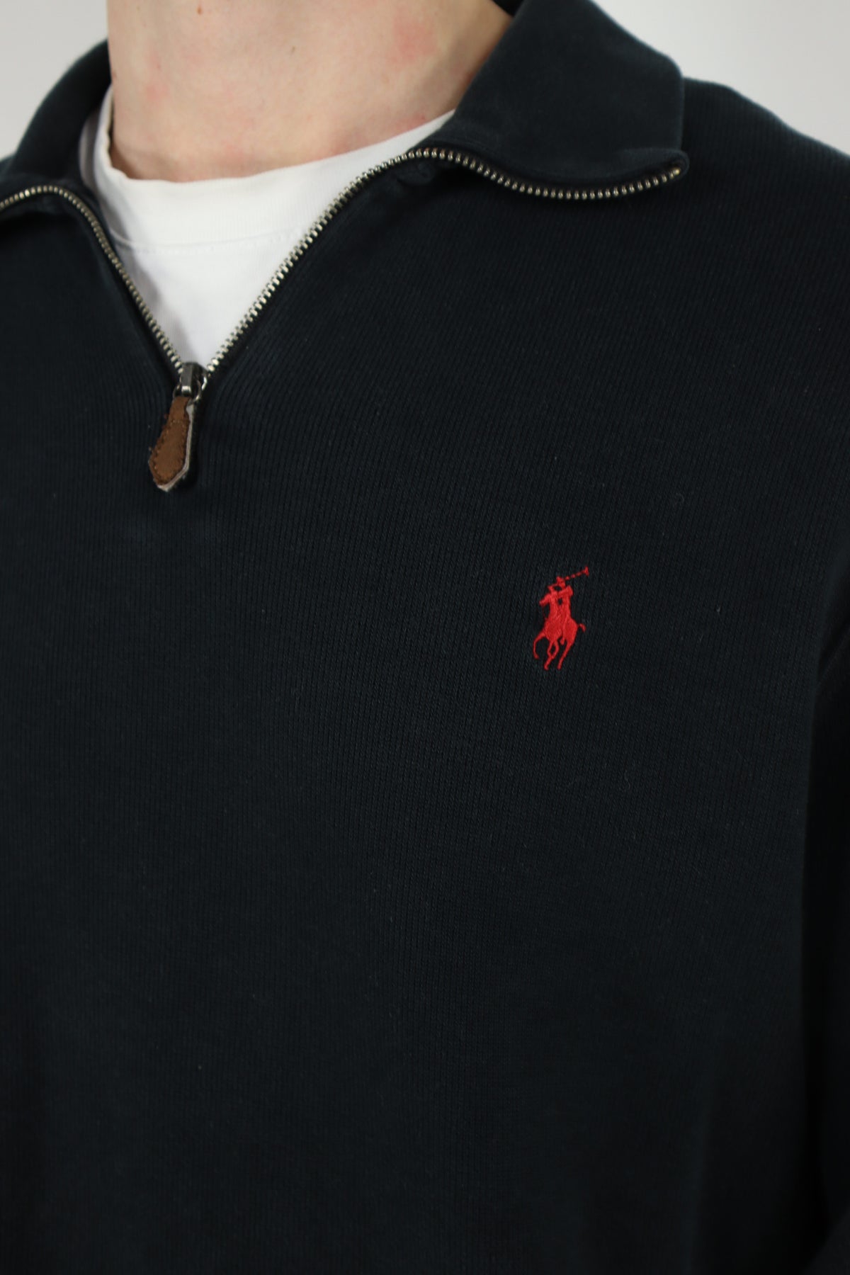 Ralph Lauren trui met kwart rits - L