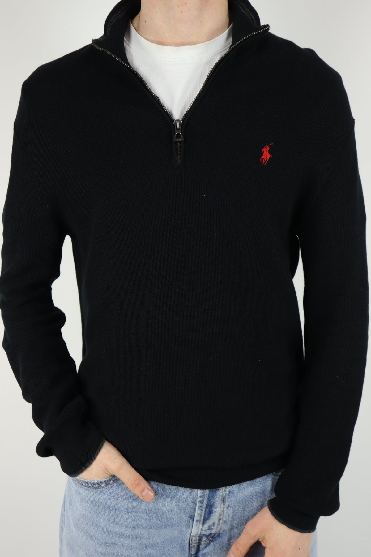 Ralph Lauren trui met kwart rits - M