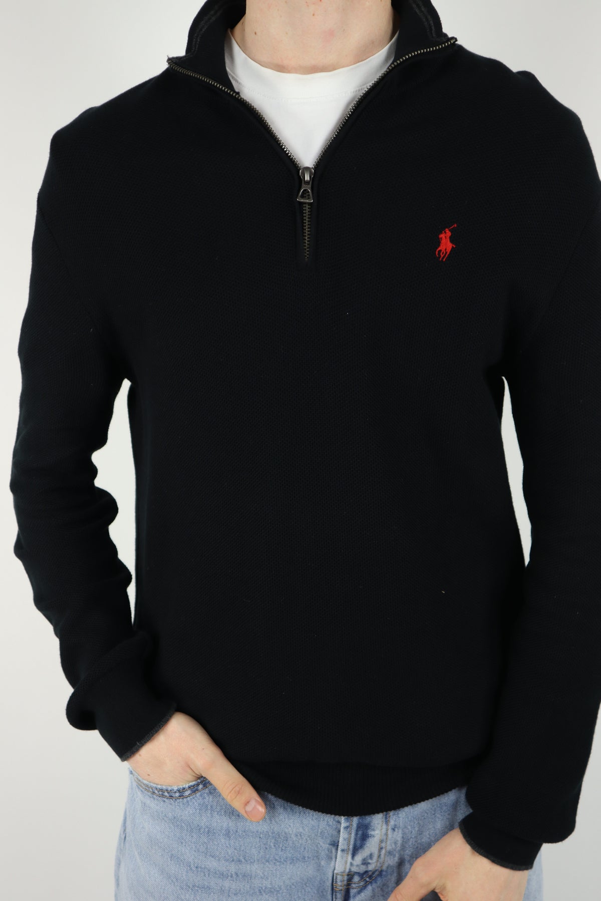 Ralph Lauren trui met kwart rits - M