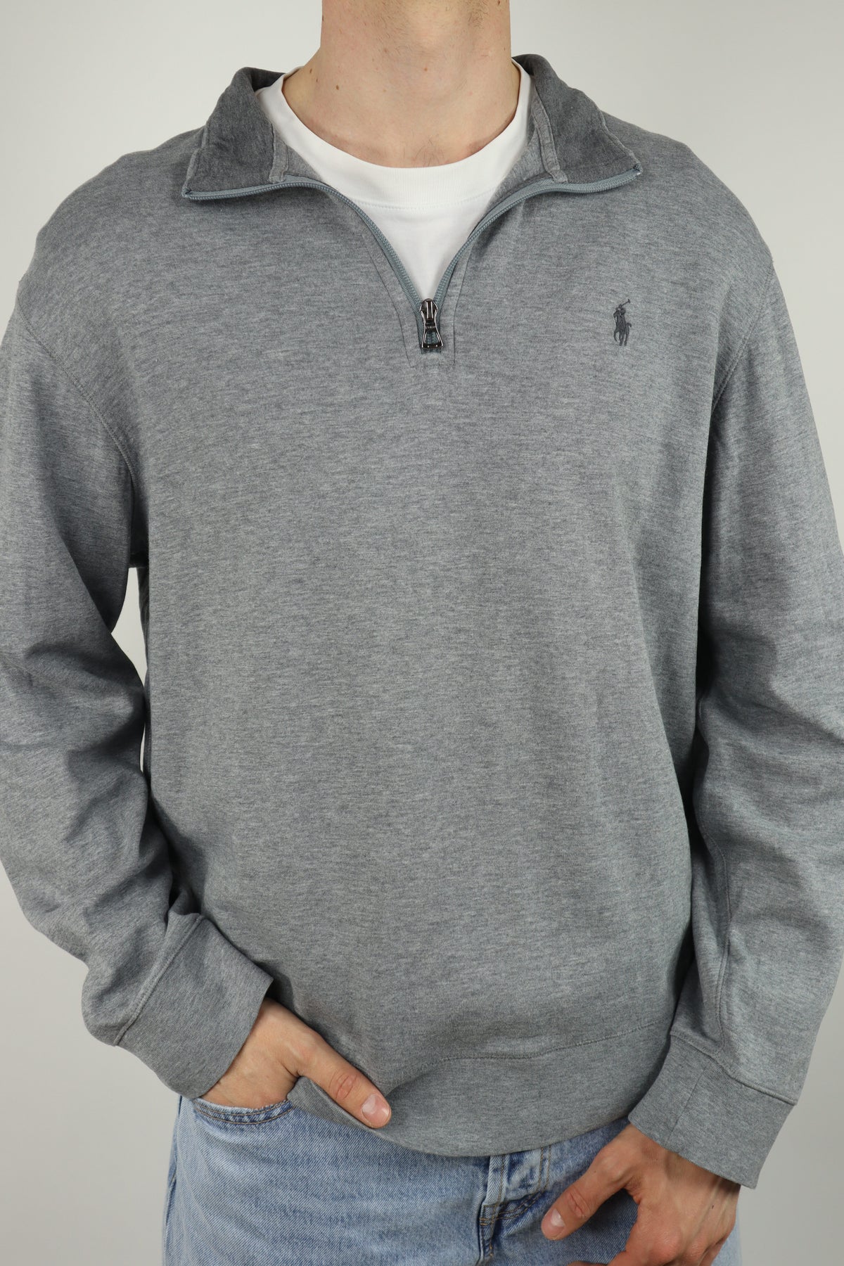 Ralph Lauren trui met kwart rits - L