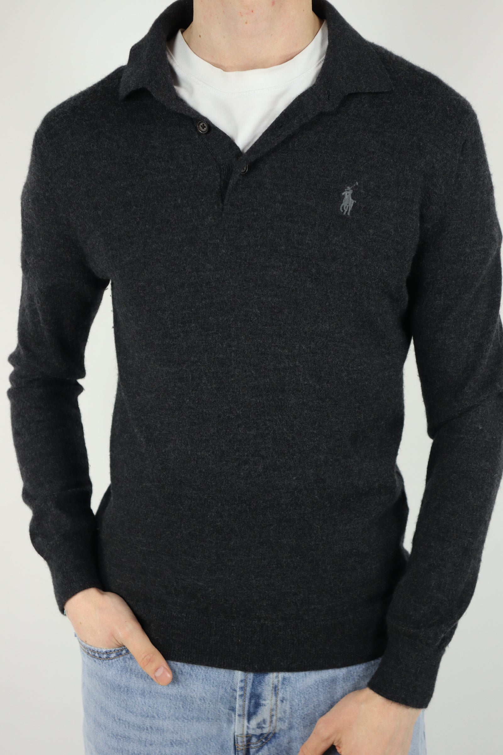 Ralph Lauren merinowollen polo - S