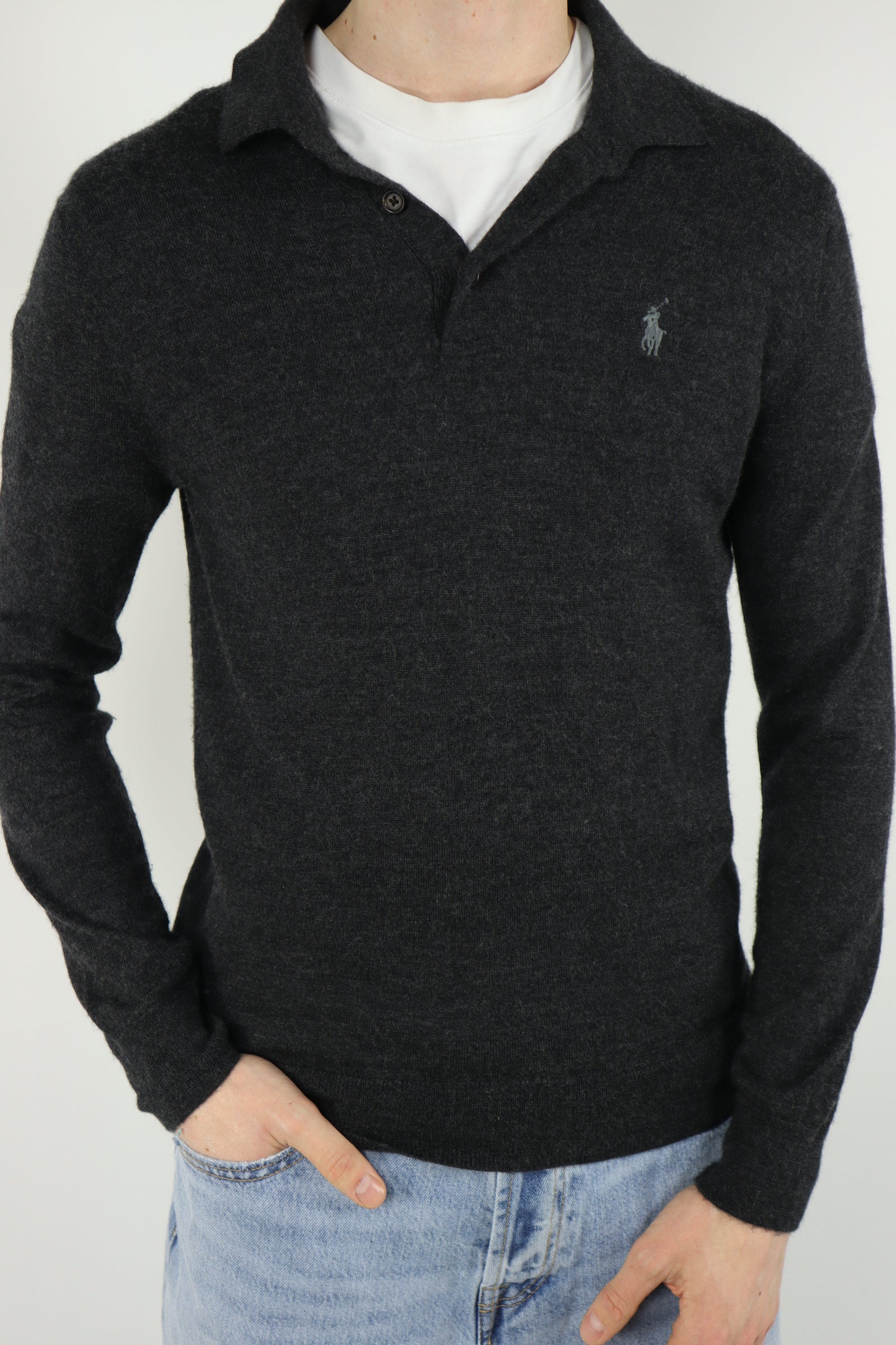 Ralph Lauren merinowollen polo - S
