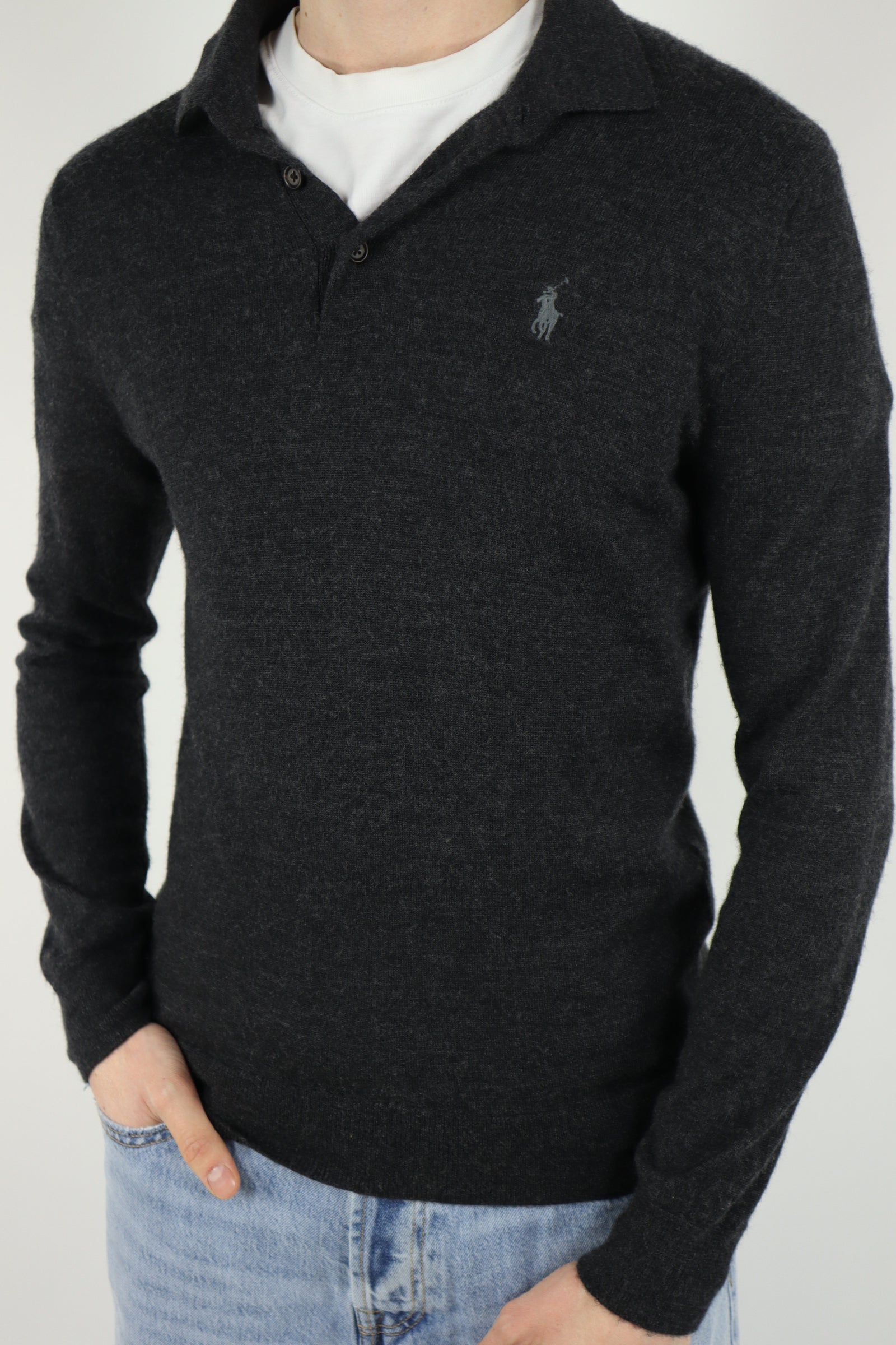 Ralph Lauren merinowollen polo - S