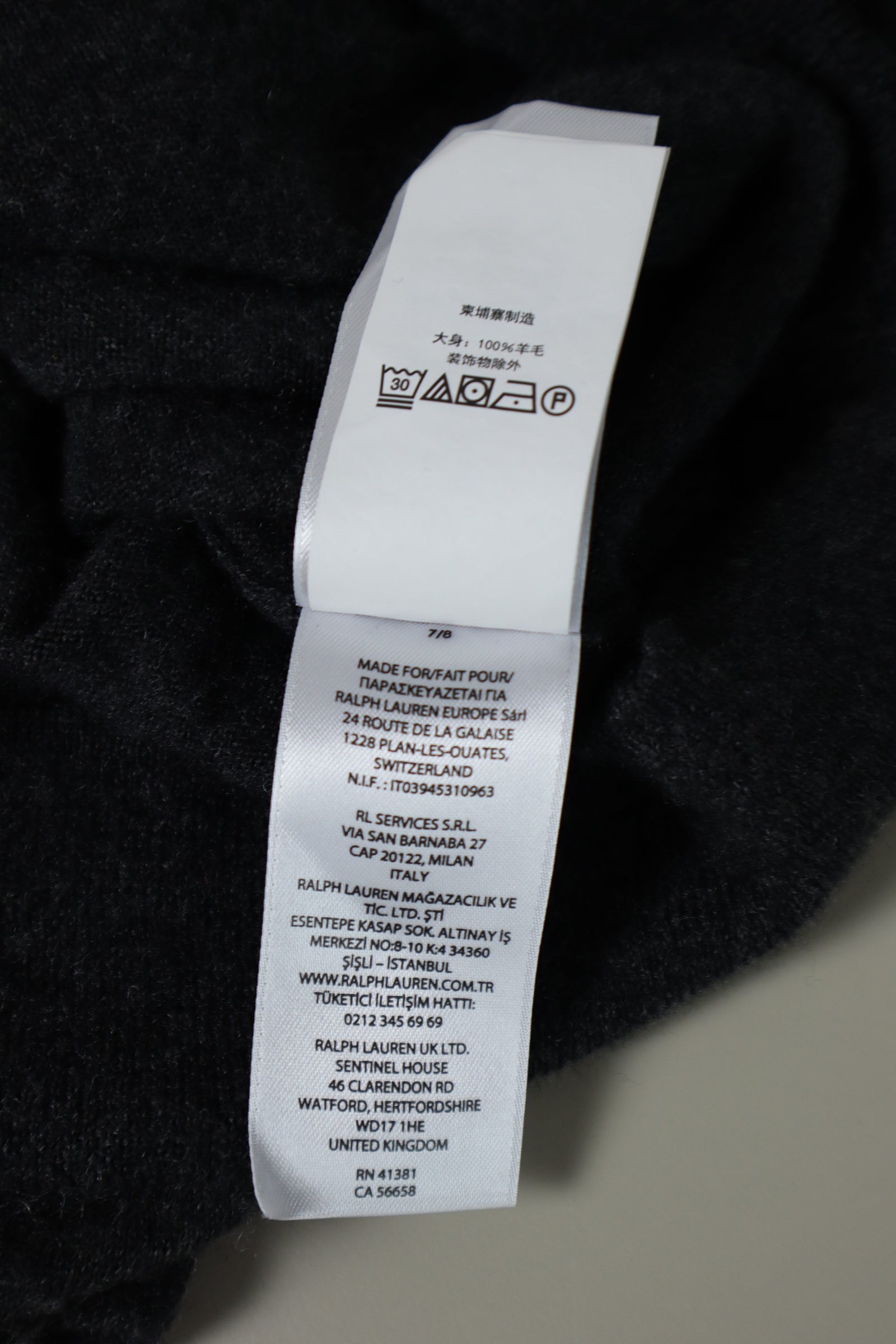 Ralph Lauren merinowollen polo - S